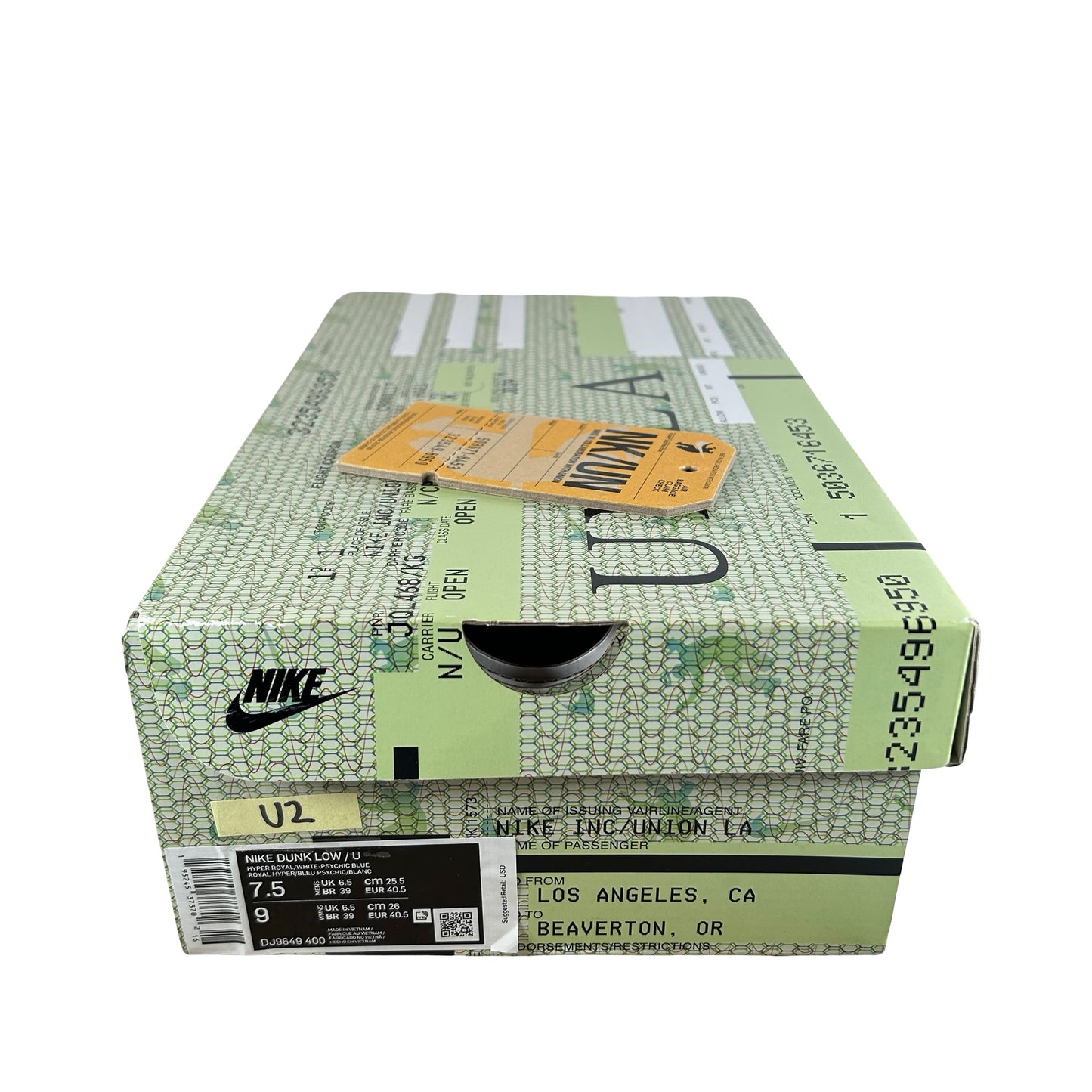 DJ9649 400 Nike Dunk Low Union Passport Pack Argon [USED] - 7.5 M (Used2)