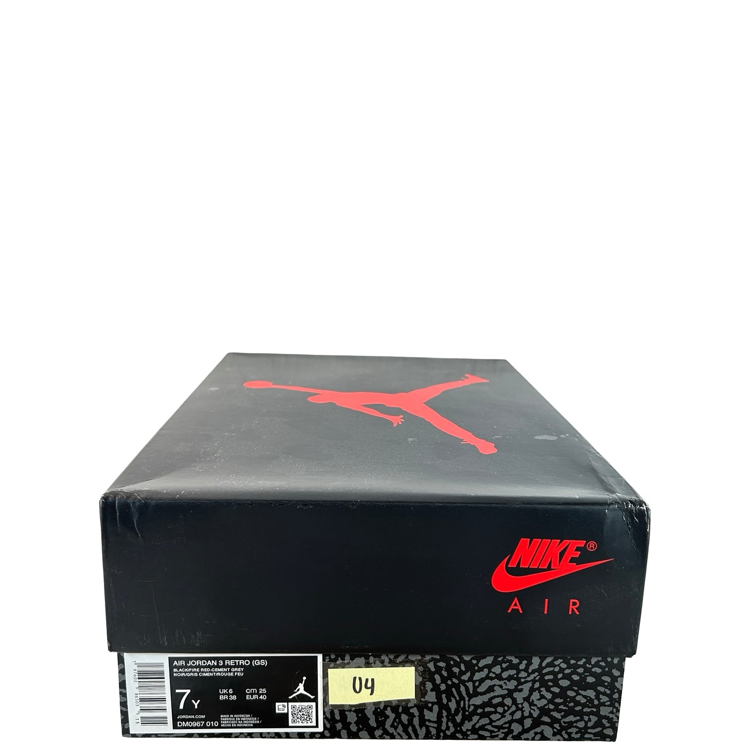 DM0967 010 Jordan 3 Retro Black Cement (2024) (GS) [USED] - 7 Y (Used4)