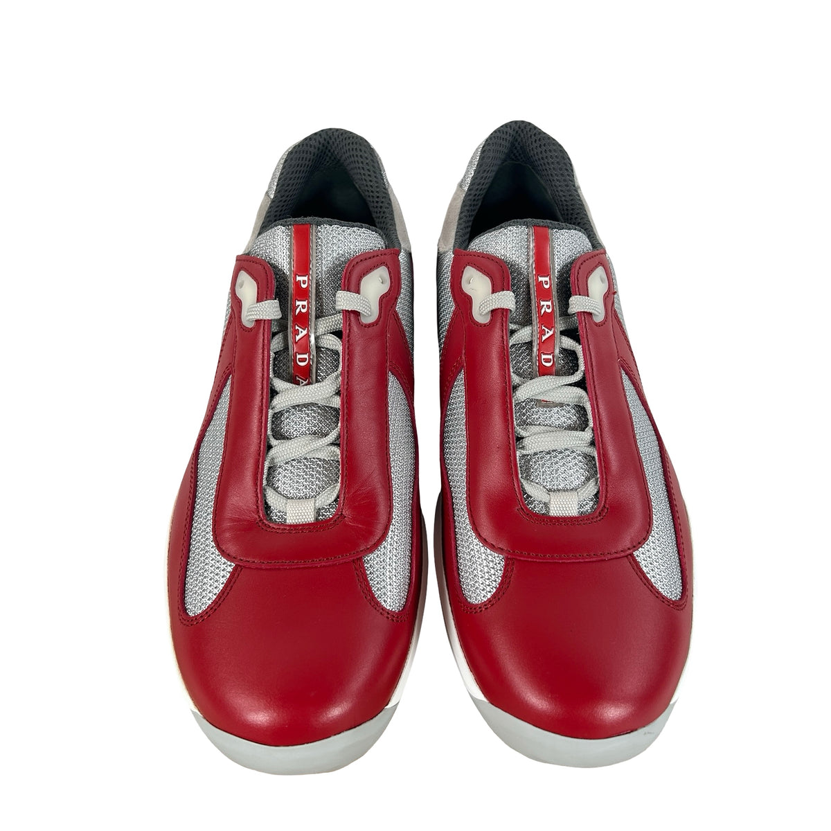 PS0906 5RU F0011 Prada America’s Cup Original Sneakers Rosso Red [USED] - PRADA 8 / US 9 M (Used2)