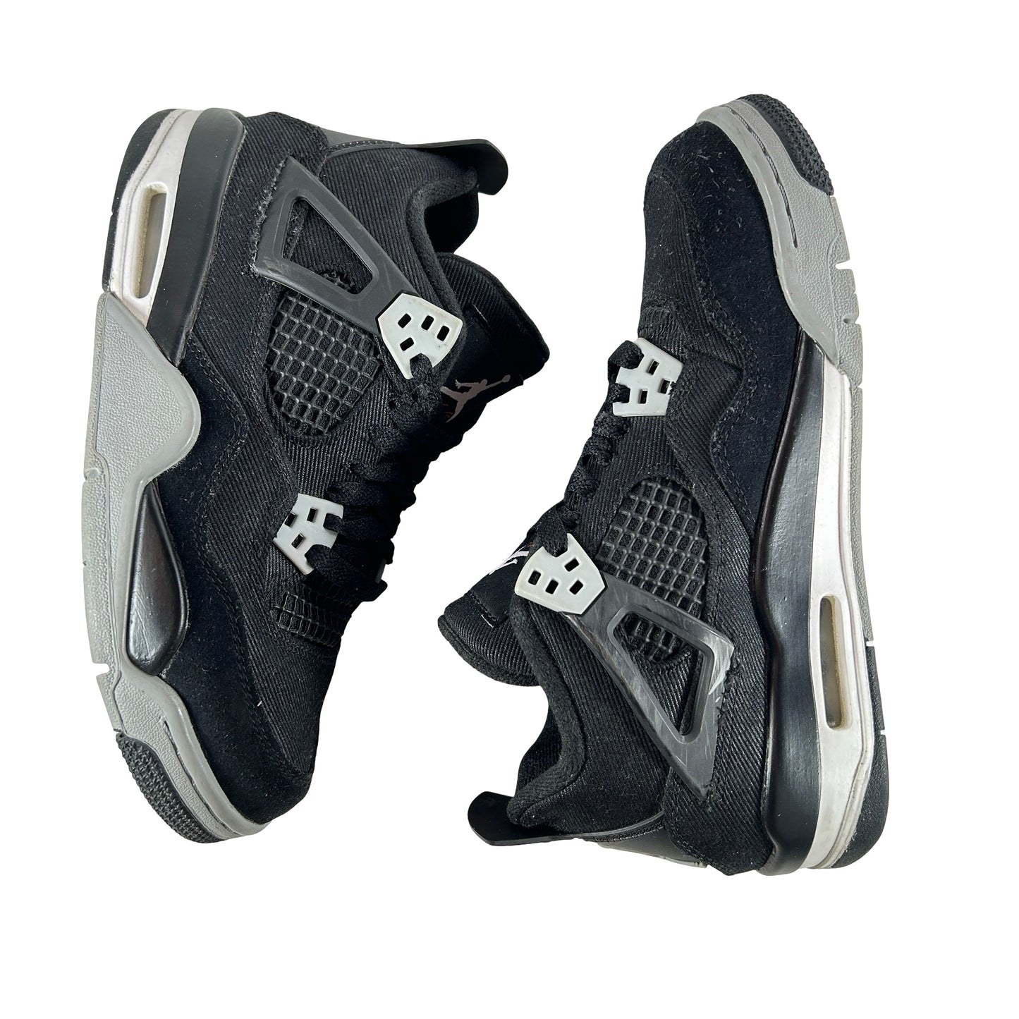 DV0553 006 Jordan 4 Retro Black Canvas GS [USED] - 4.5 Y (Used) (No Box)