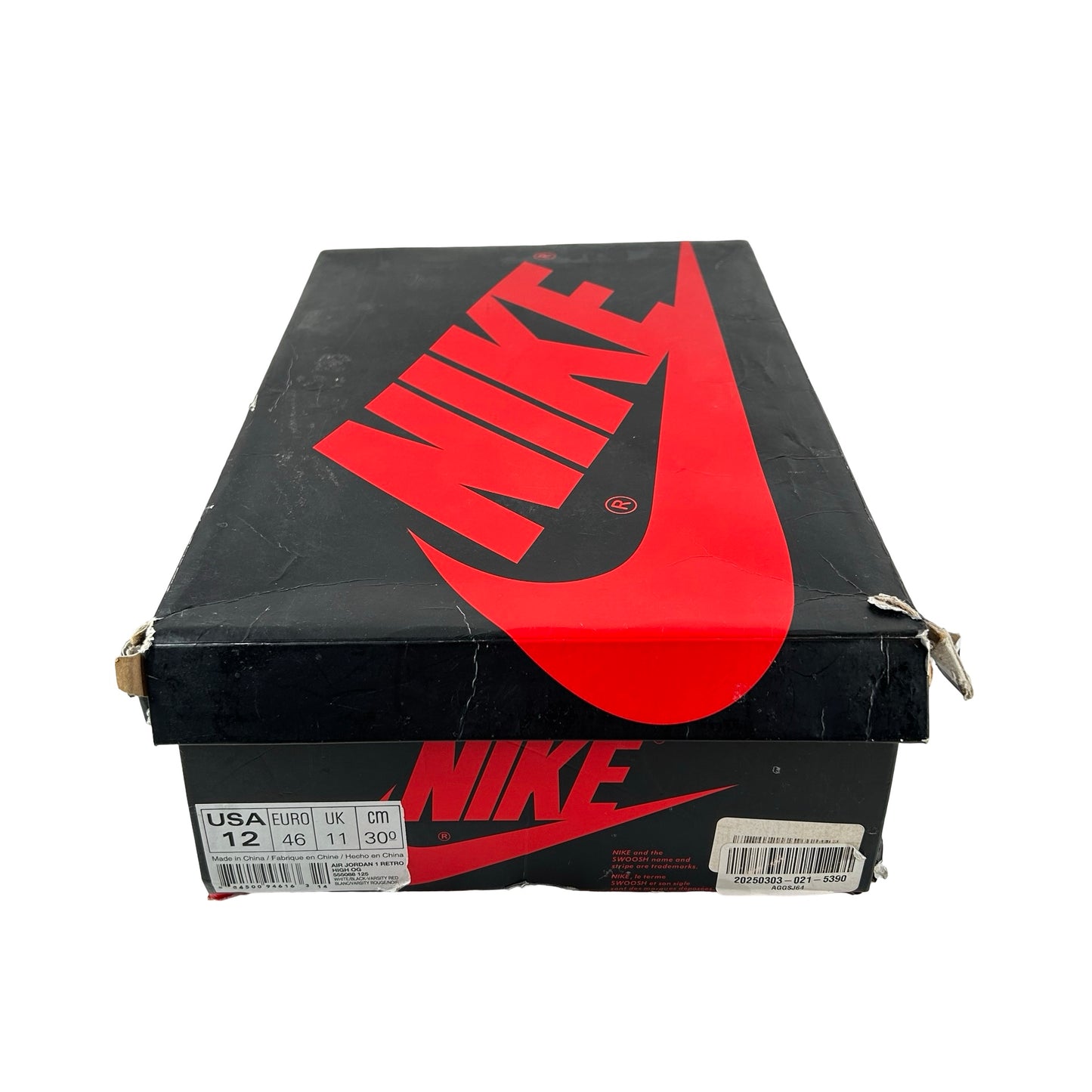 555088 125 Jordan 1 Retro Black Toe (2016) [USED] - 12 M (Used)