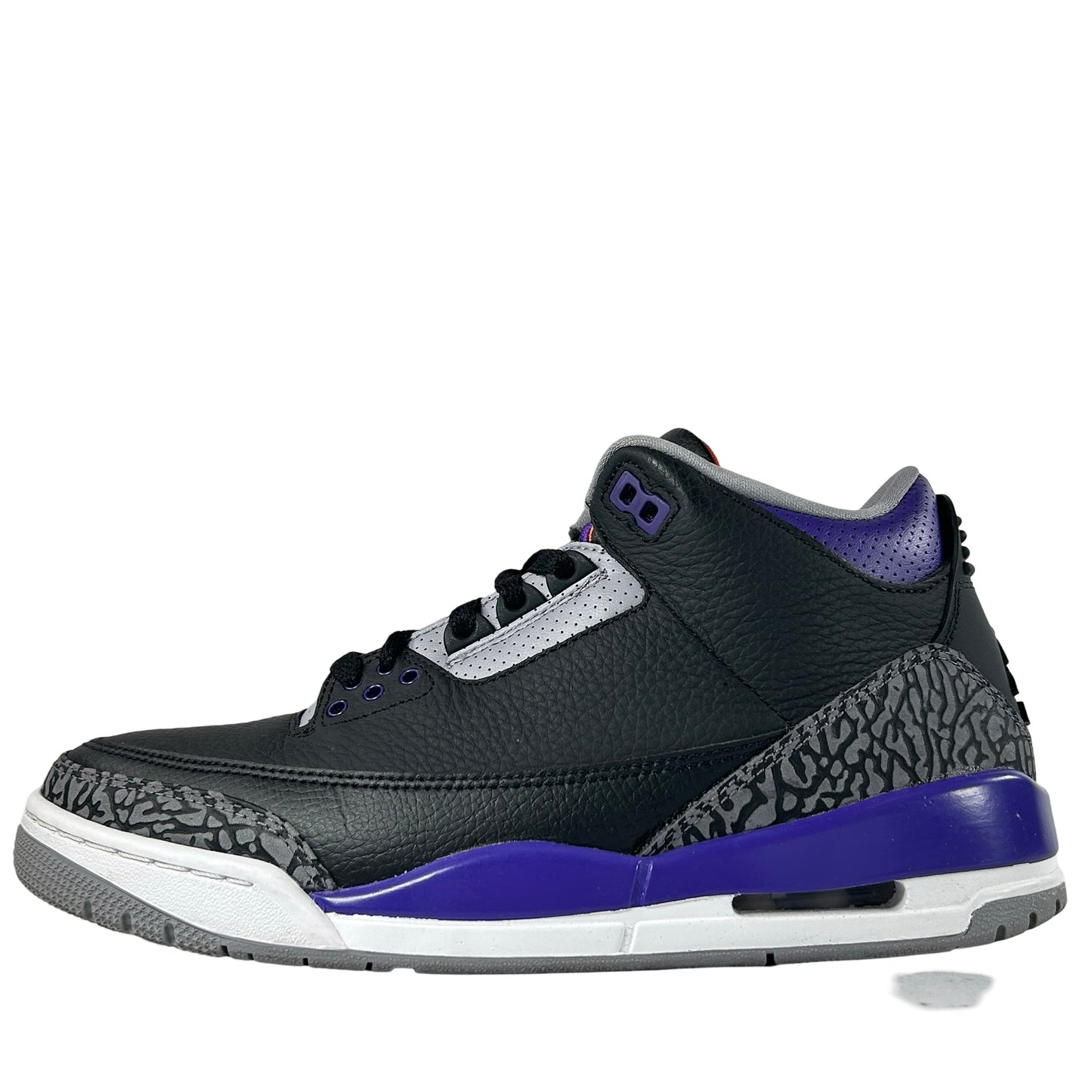 CT8532 050 Jordan 3 Retro Black Court Purple [USED] - 8.5 M (Used) (Replace Box)