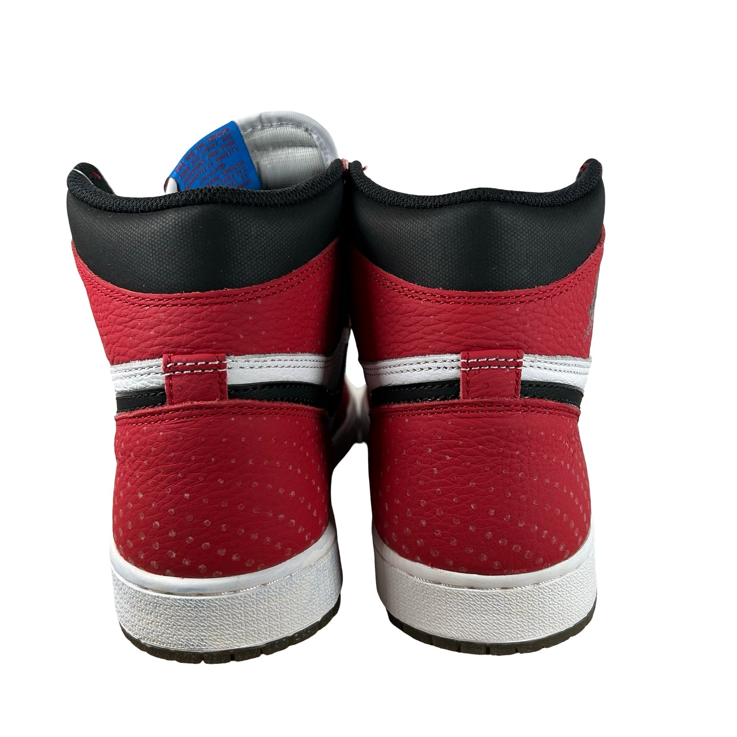 555088 602 Jordan 1 Retro High Spider-Man Origin Story - 8.5 M (Yellowing) (Blue Dye on Midsole)