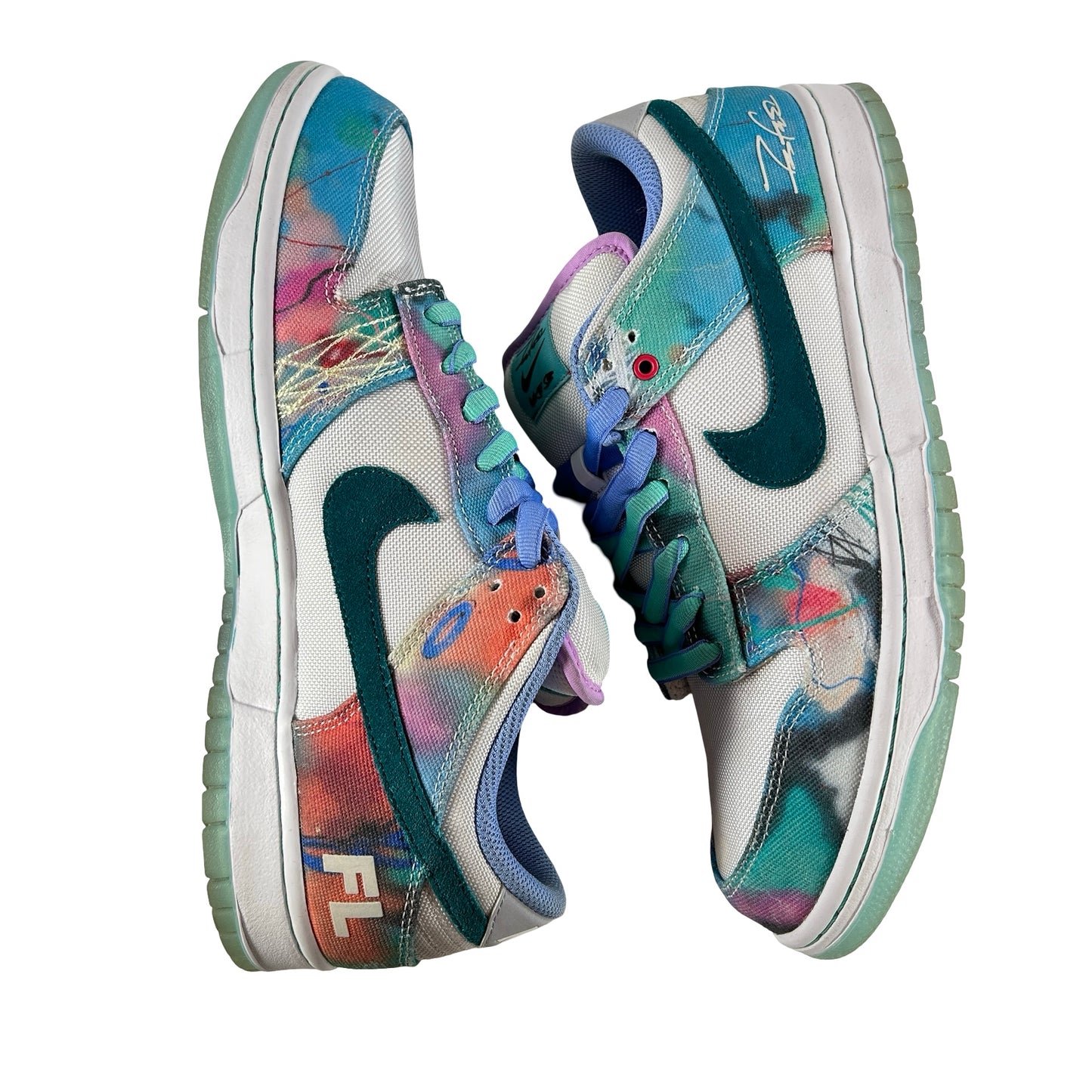 HF6061 400 Nike SB Dunk Low Futura Laboratories Bleached Aqua [USED] - 10 M (Used)