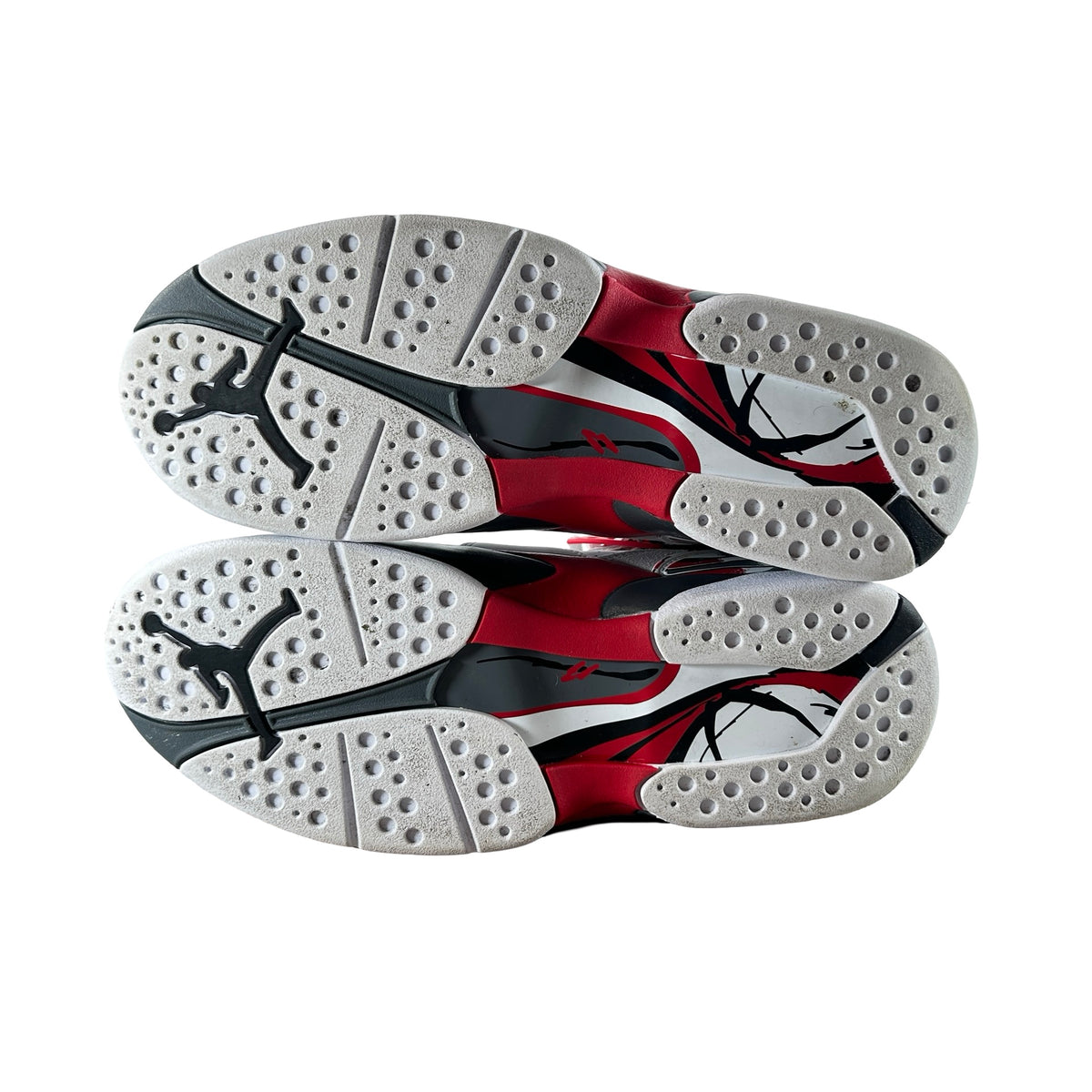305381 100 Jordan 8 Retro White True Red (2025) [USED] - 8 M (Used)