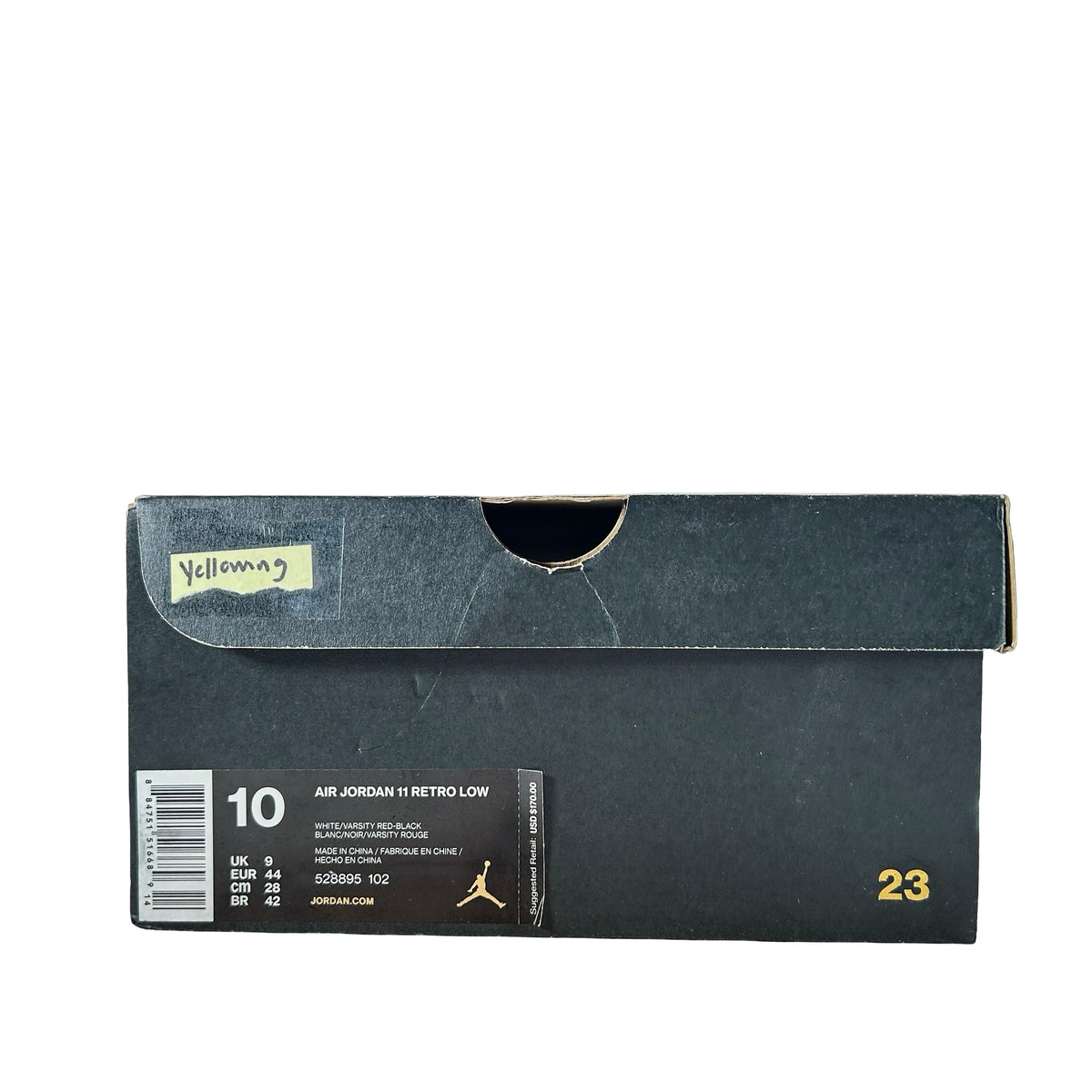 528895 102 Jordan 11 Retro Low Cherry (2016) - 10 M (Yellowing Soles)