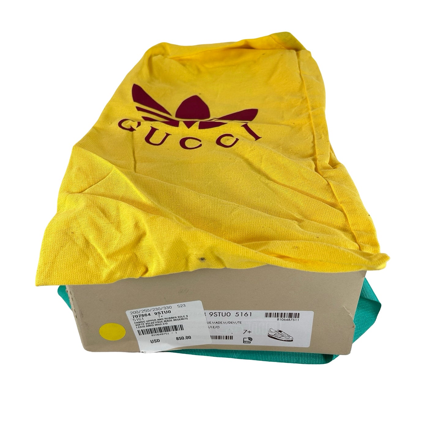 707864 9STU0 5161 adidas x Gucci Gazelle Purple Velvet (Women's) [USED] - 9 W / UK 7.5 (Used)