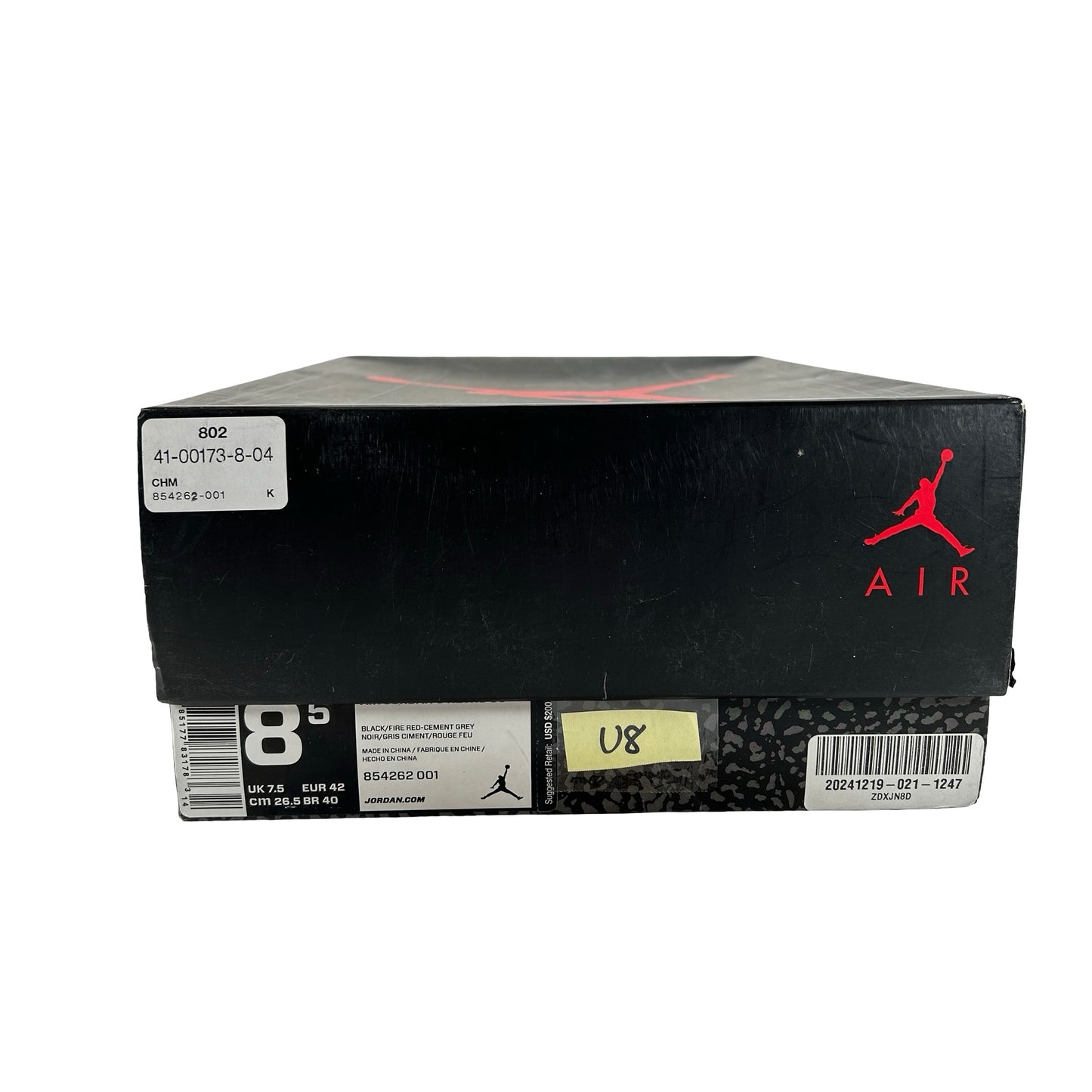 854262 001 Jordan 3 Black Cement 2018 [USED] - 8.5 M (Used8)