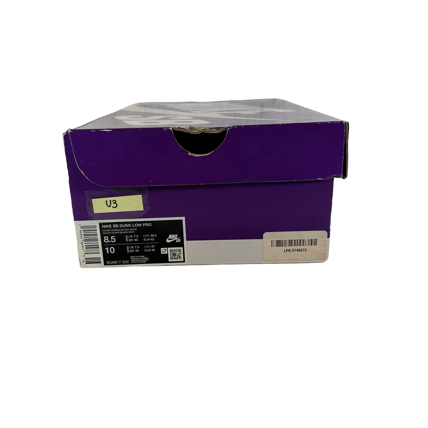 BQ6817 500 Nike SB Dunk Low Court Purple [USED] - 8.5 M (Used3)