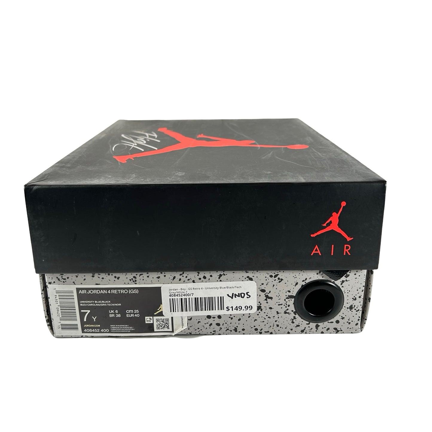 408452 400 Jordan 4 Retro University Blue (GS) [USED] - 7 Y (VNDS)