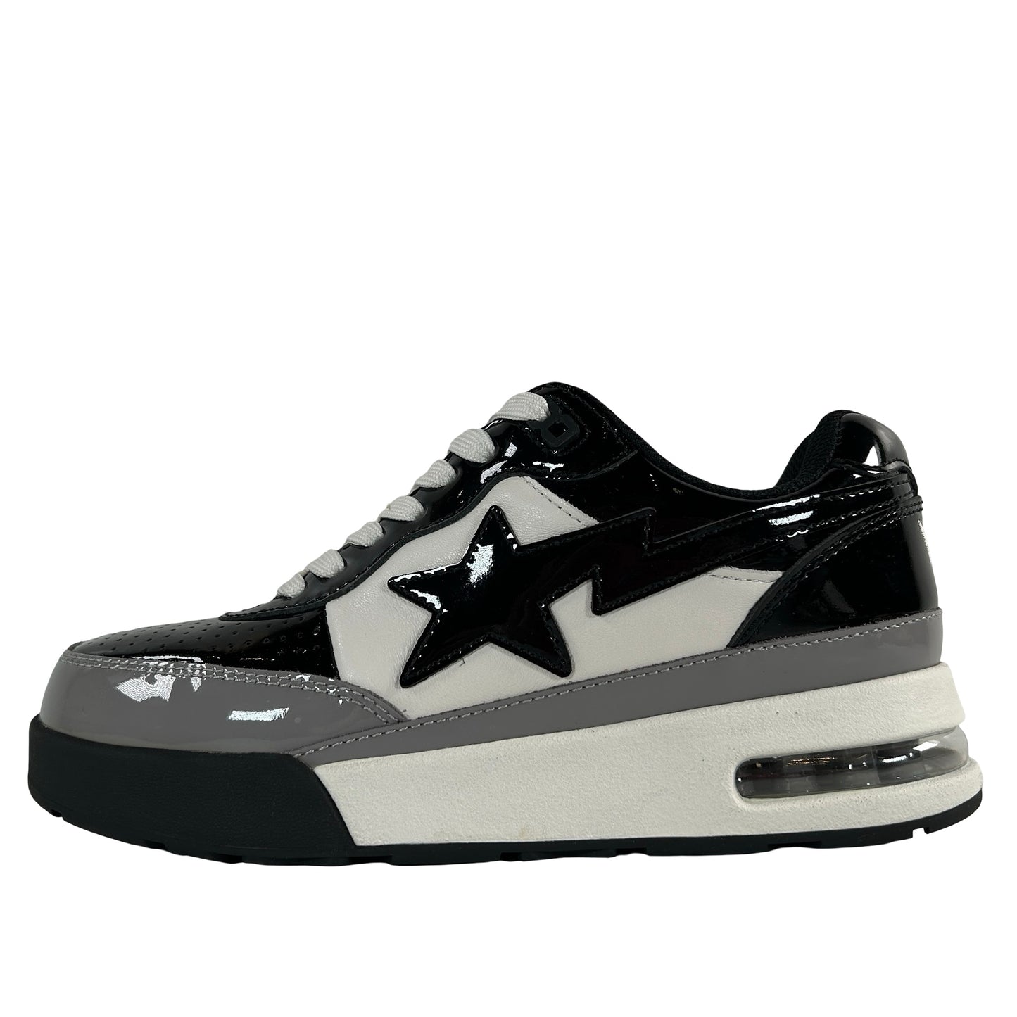 0ZXSHW291009KBKZ A Bathing Ape Bape Road Sta Black White [USED] - 5 M (VNDS)