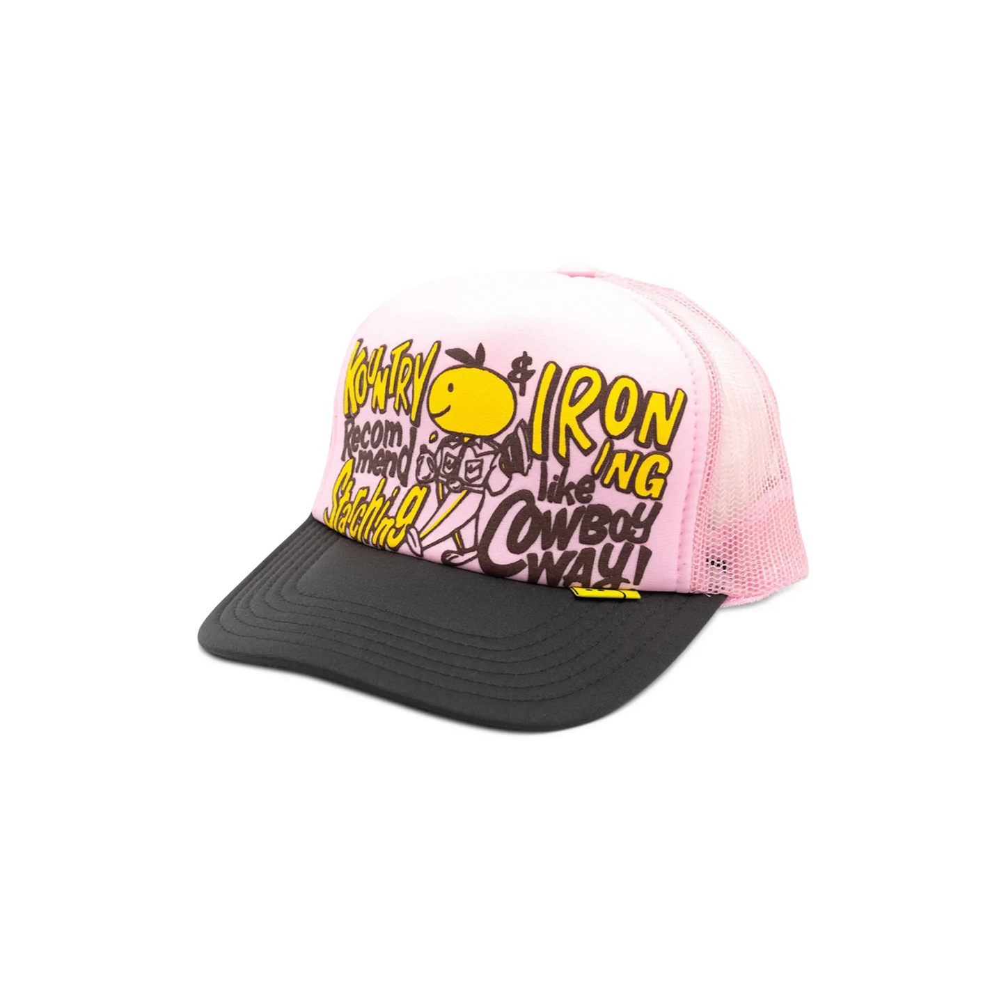 Kapital Coneycowbowy Trucker Cap Pink/Charcoal Grey [USED] - O/S (Used)