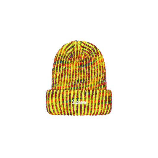 Supreme Rainbow Loose Gauge Beanie (FW25) Neon Yellow