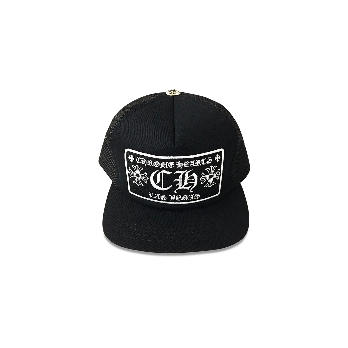 Chrome Hearts CH Las Vegas Trucker Hat Black/Black [USED] - O/S (Used)