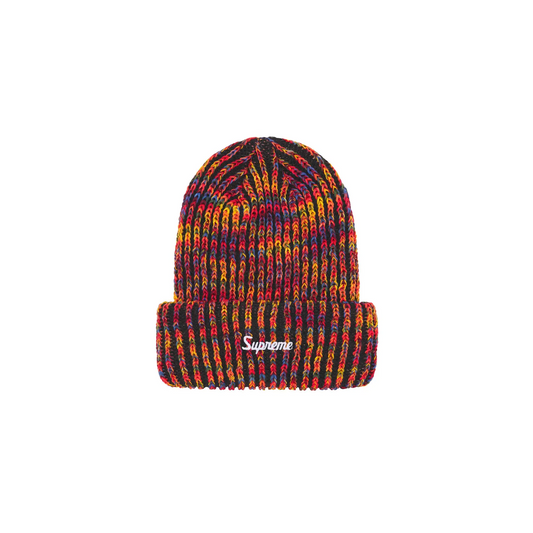 Supreme Rainbow Loose Gauge Beanie (FW25) Black