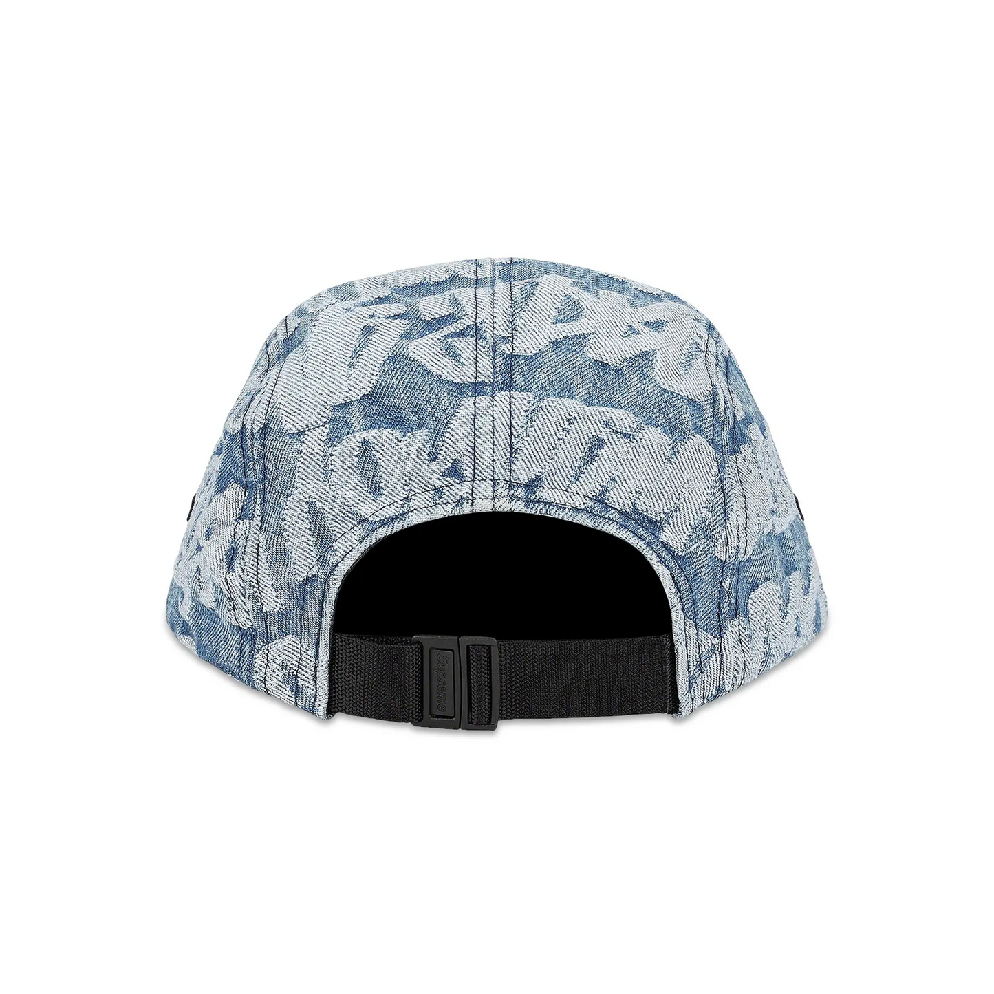 Supreme Fat Tip Jacquard Denim Camp Cap Blue [USED] - O/S (Used)
