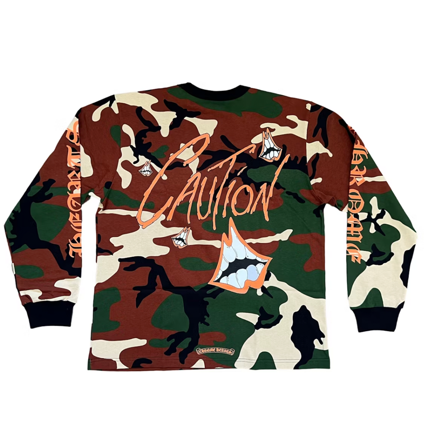 Chrome Hearts Matty Boy Caution L/S T-shirt Camo [USED] - S (Used)
