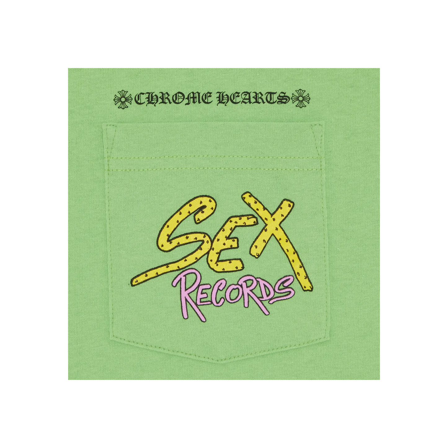 Chrome Hearts Matty Boy Sex Records T-shirt Citrus [USED] - M (Used)