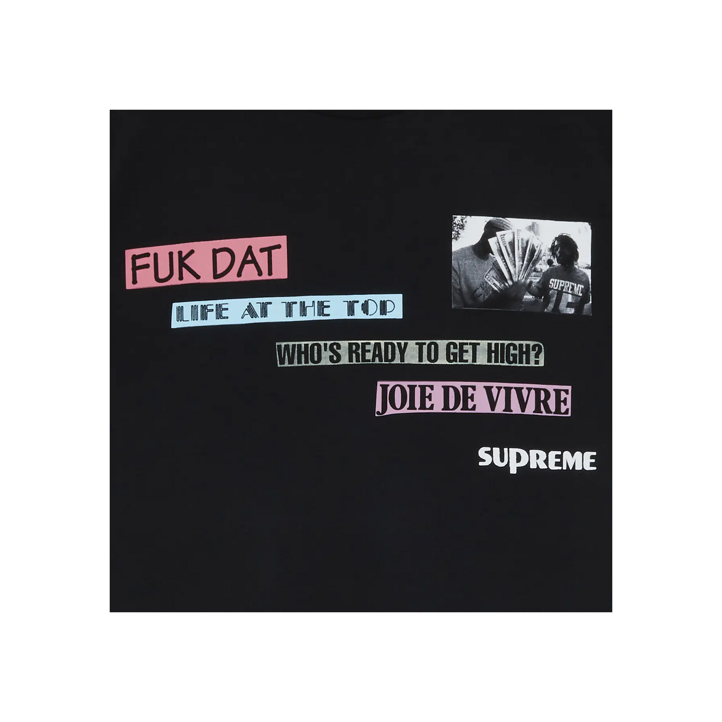Supreme Joie De Vivre Tee Black [USED] - L (Used)