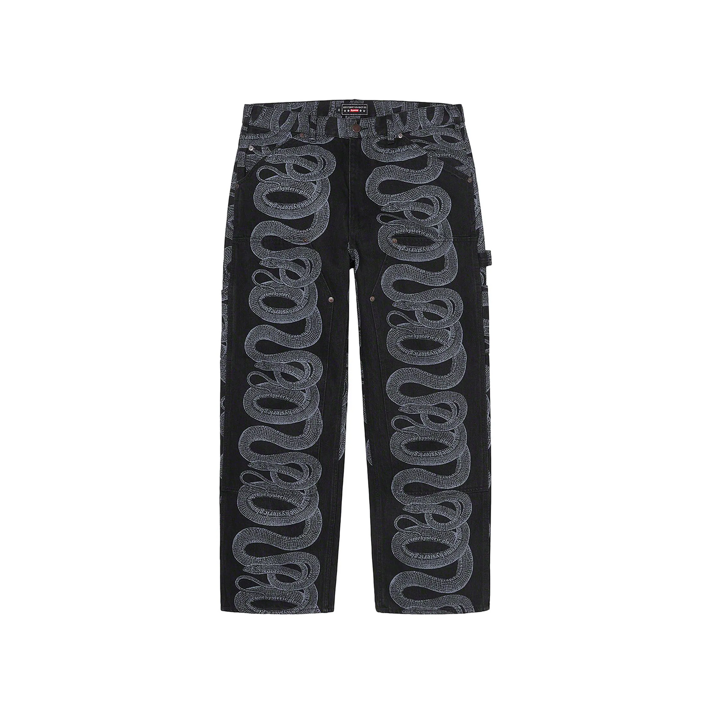 Supreme HYSTERIC GLAMOUR Snake Double Knee Denim Painter Pant [USED] - 34 (Used)