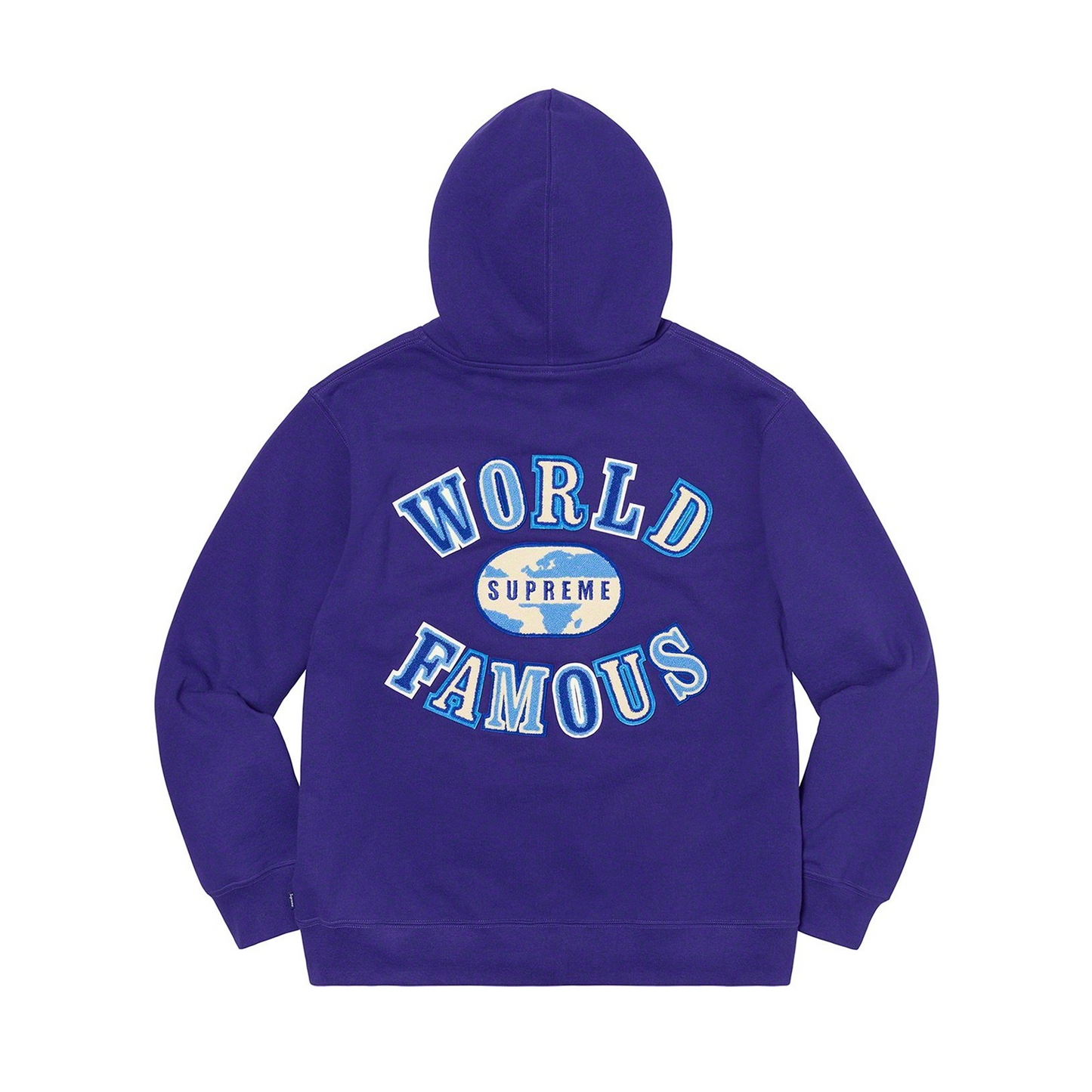 Supreme World Famous Zip Up Hooded Sweatshirt (SS20) Dark Royal [USED] - L (Used)