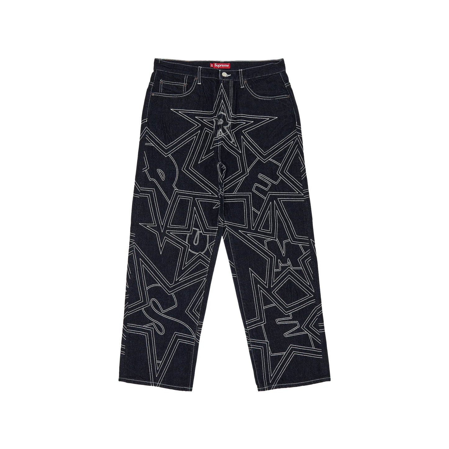 Supreme Stars Topstitch Baggy Jean Indigo