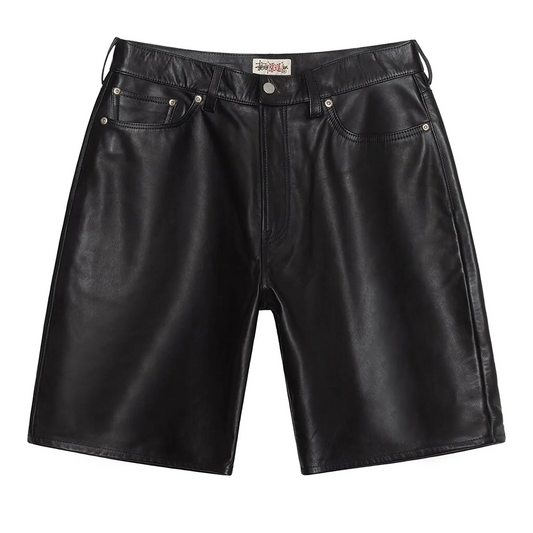 Stussy Big Ol' Leather Short Black [USED] - 30 (Used)