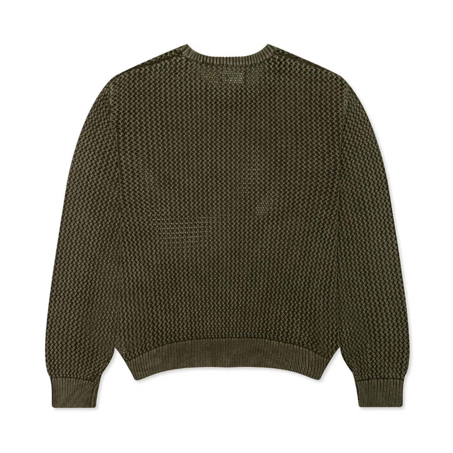 Stussy Pigment Dyed Loose Gauge Sweater Dark Olive [USED] - L (Used)