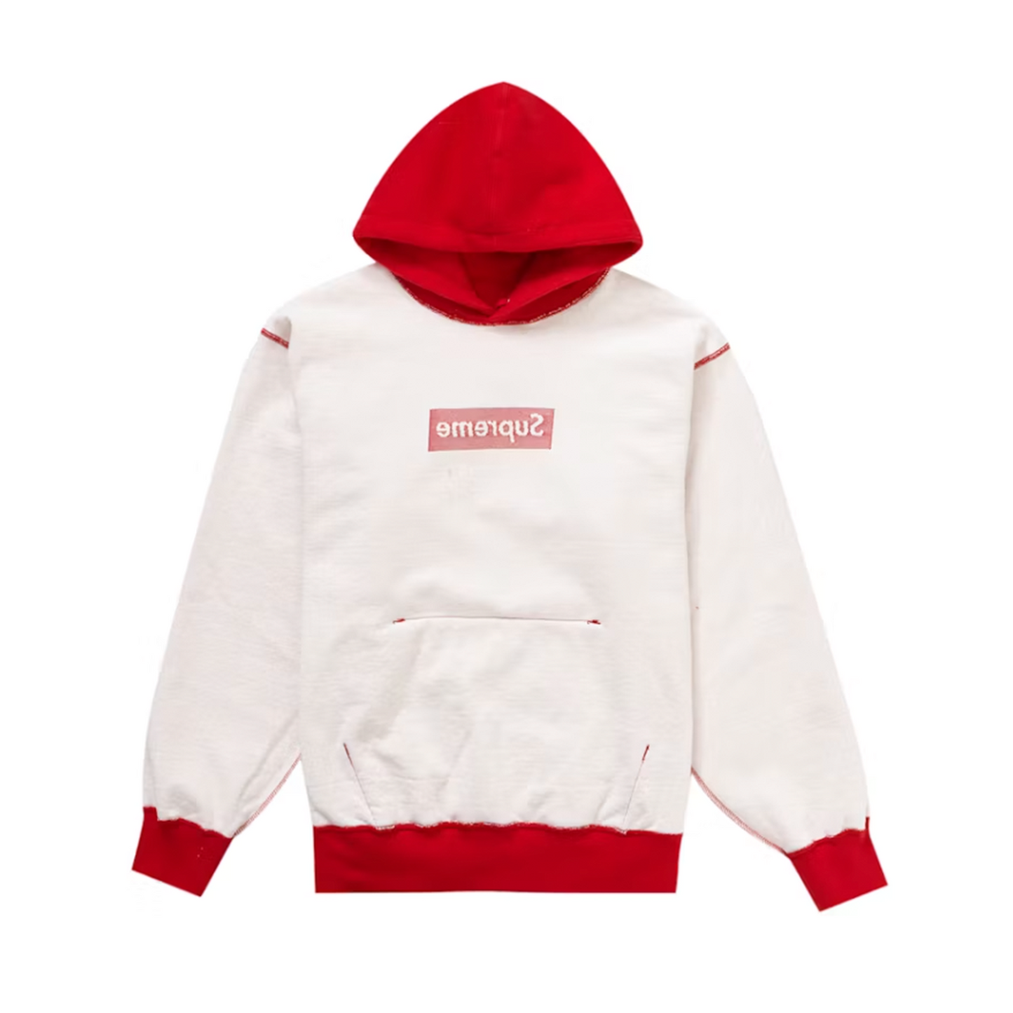 Supreme Inside Out Box Logo Hooded Sweatshirt Red [USED] - M (Used)
