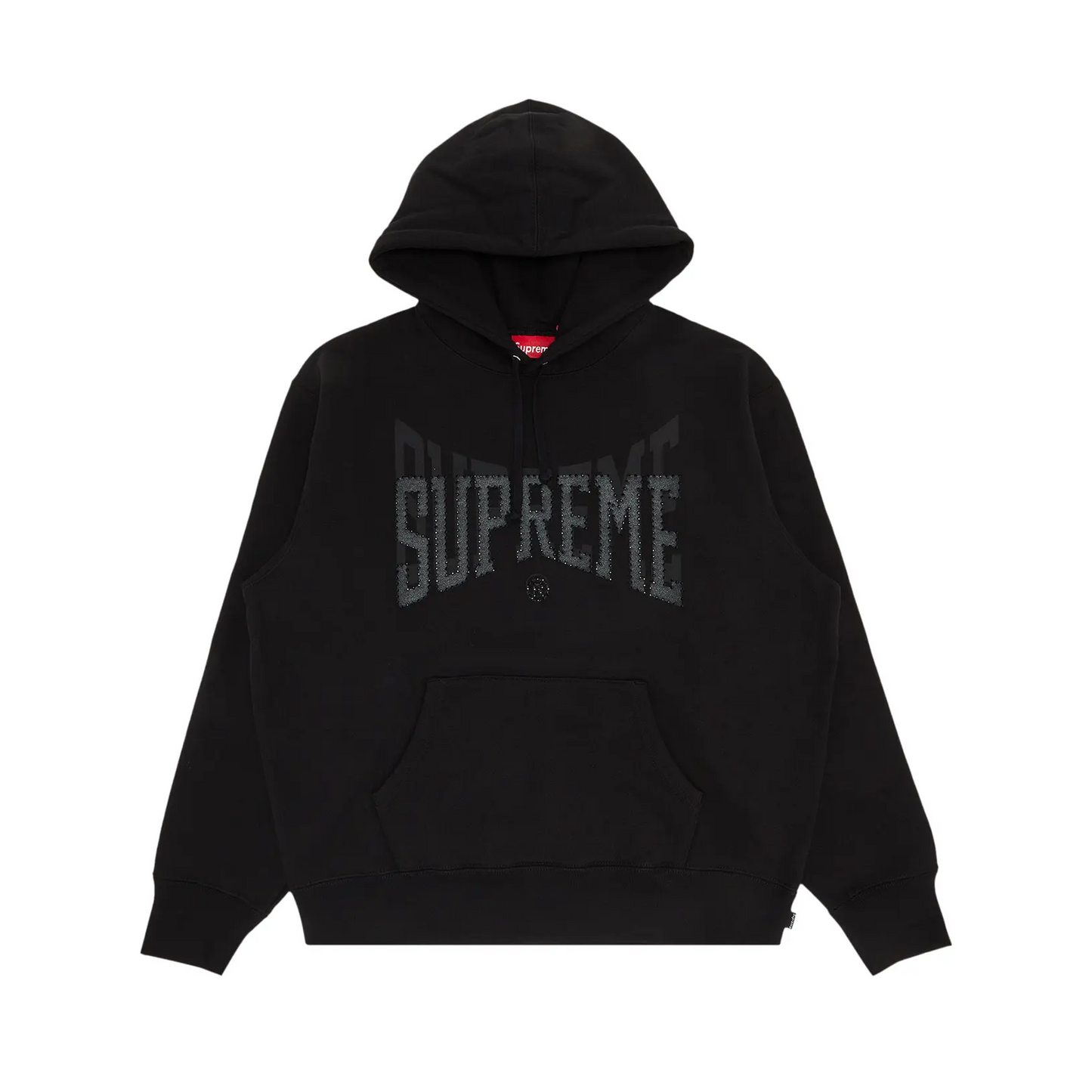 Supreme Rhinestone Shadow Hooded Sweatshirt Black [USED] - XL (Used)
