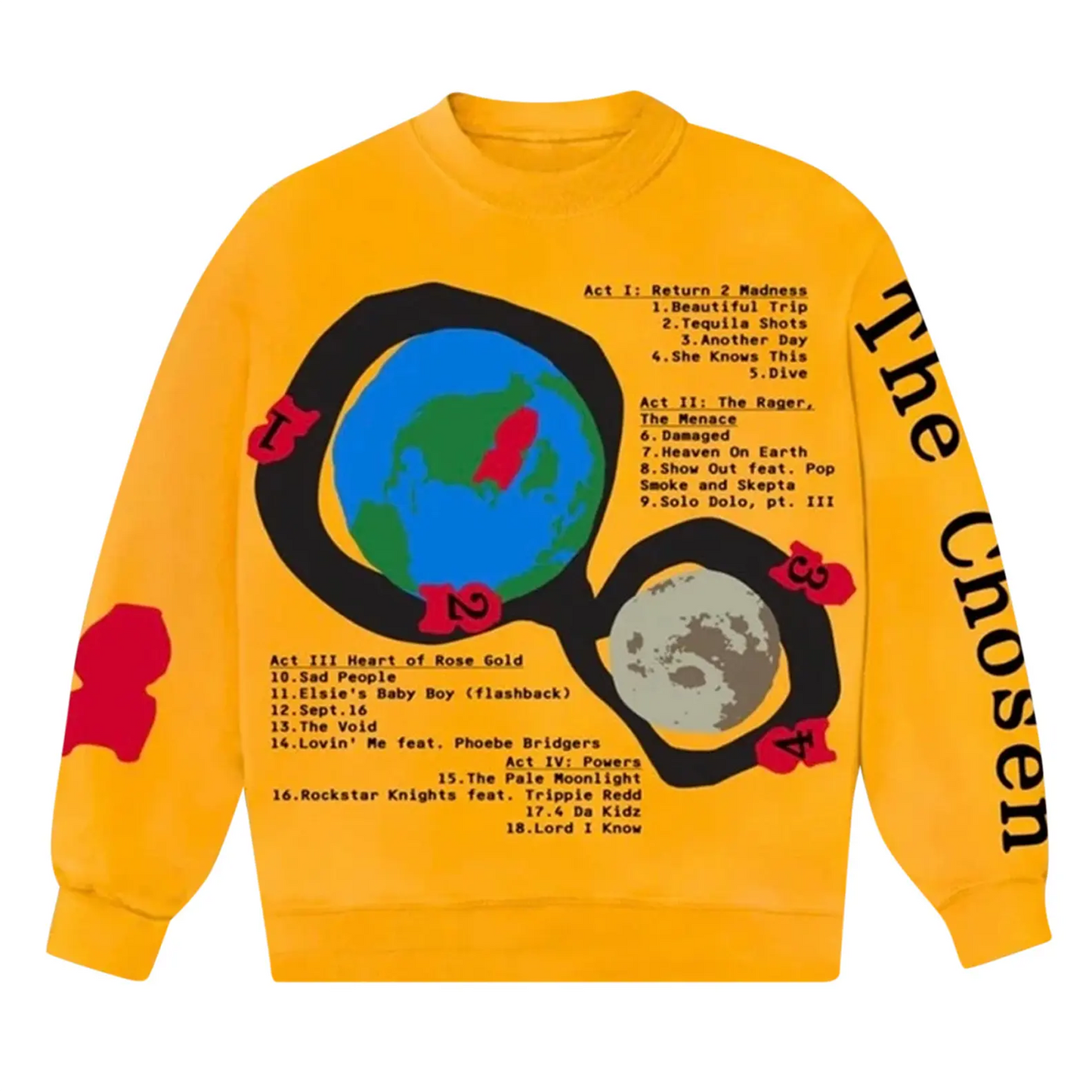 Kid Cudi CPFM For MOTM III Beautiful Trip Crewneck Yellow
