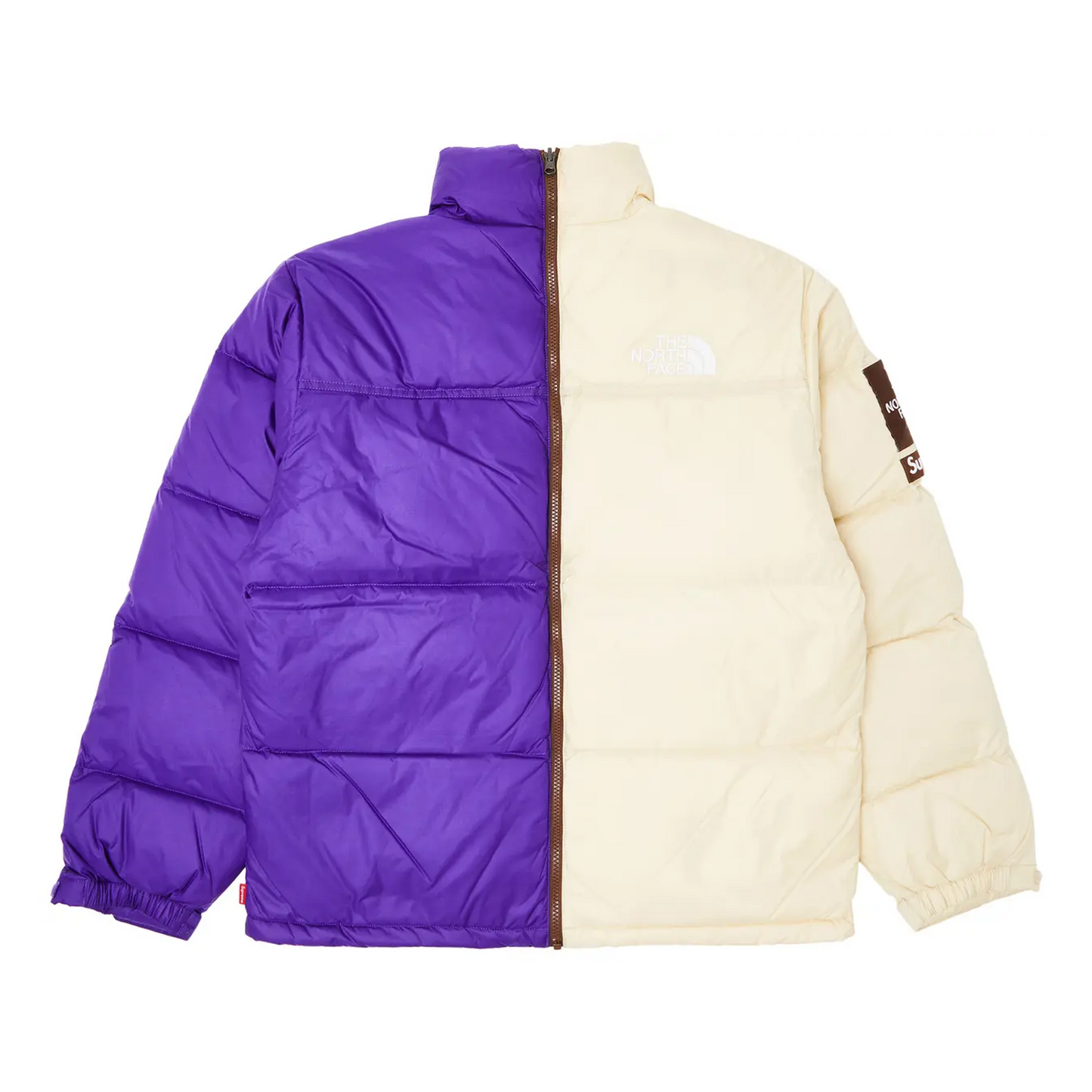 Supreme The North Face Split Nuptse Jacket Tan