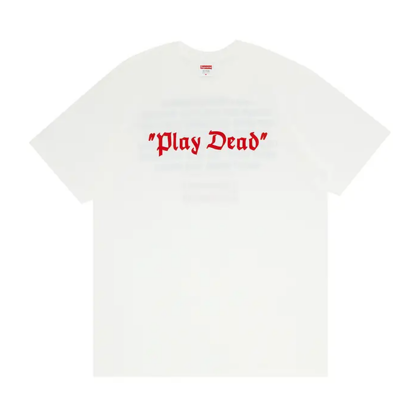 Supreme “Play Dead” Tee White [USED] - M (Used)