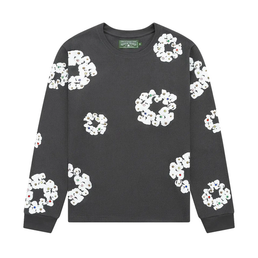 Denim Tears Rhinestone Cotton Wreath Thermal Vintage Black