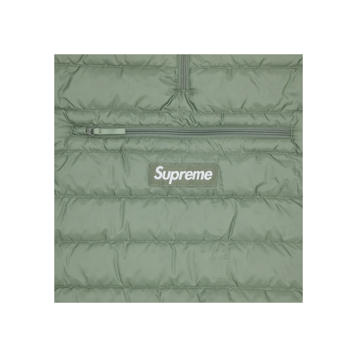 Supreme Micro Down Half Zip Hooded Pullover Olive [USED] - M (Used)