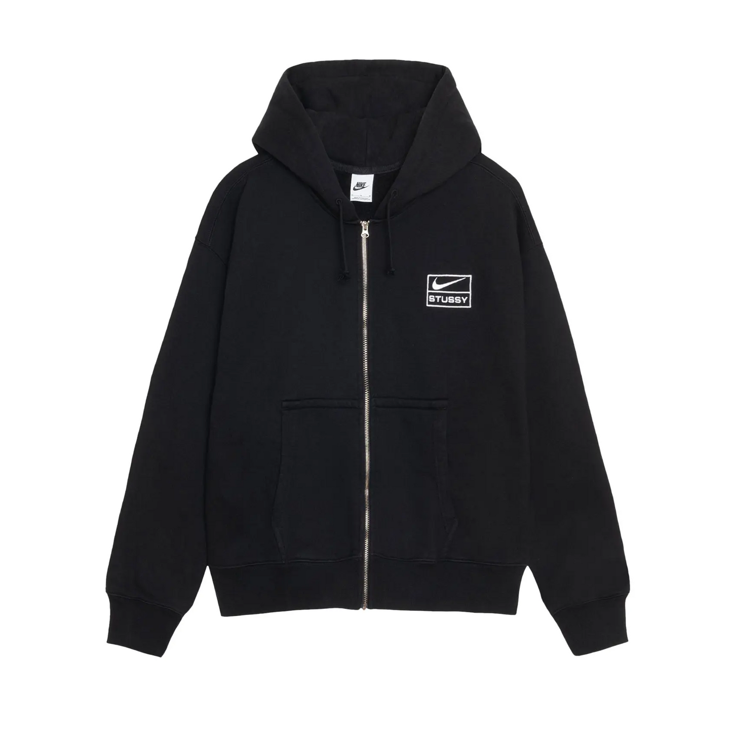 Stussy x Nike Stone Washed Fleece Zip Hoodie Black [USED] - L (Used)
