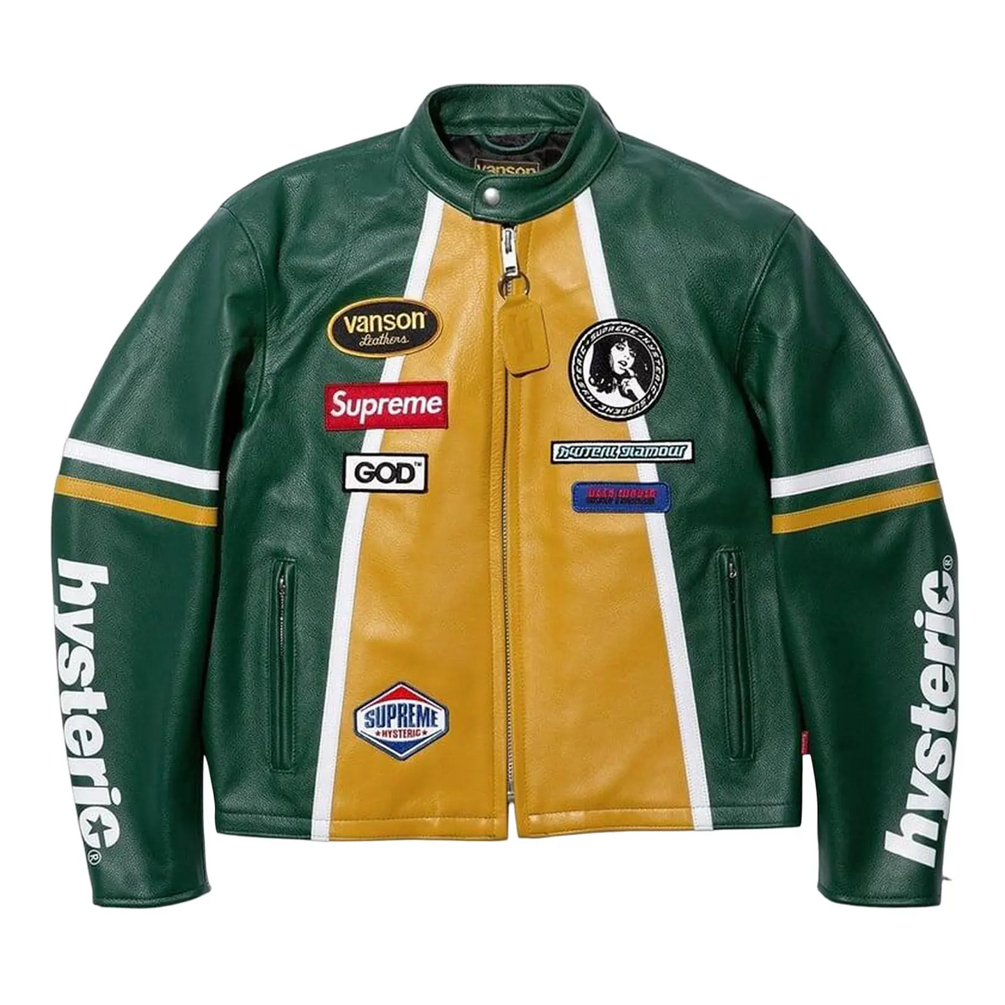 Supreme Hysteric Glamour Vanson Leather Jacket Green [USED] - XL (Used)