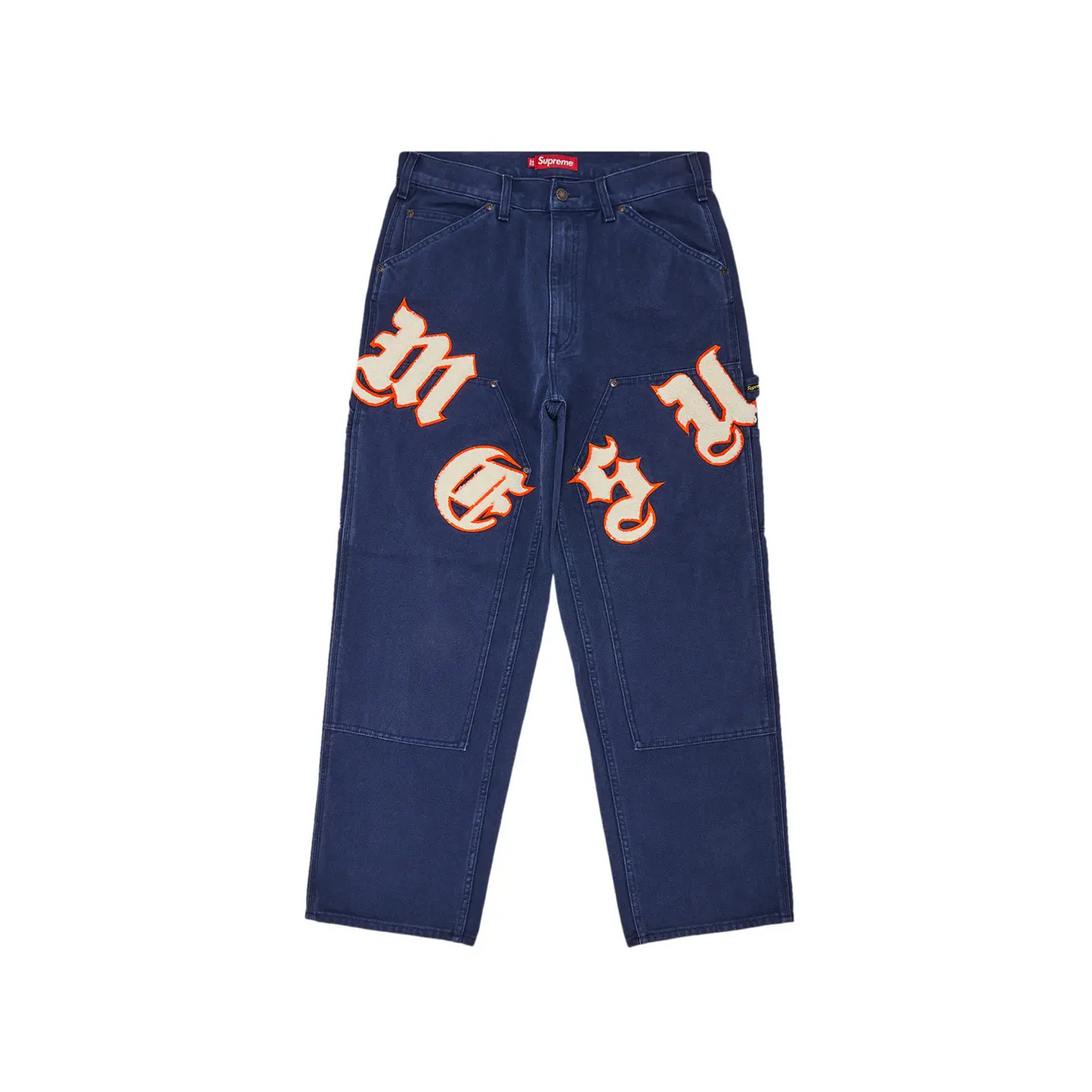 Supreme Old English Canvas Double Knee Painter Pant Navy [USED] - 34 (Used)