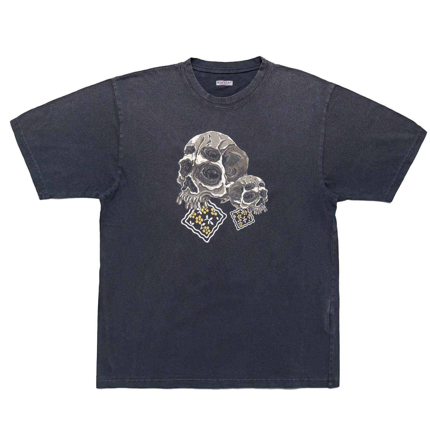 Kapital 20 Jersey Crew T Peckish Rain Skull Black