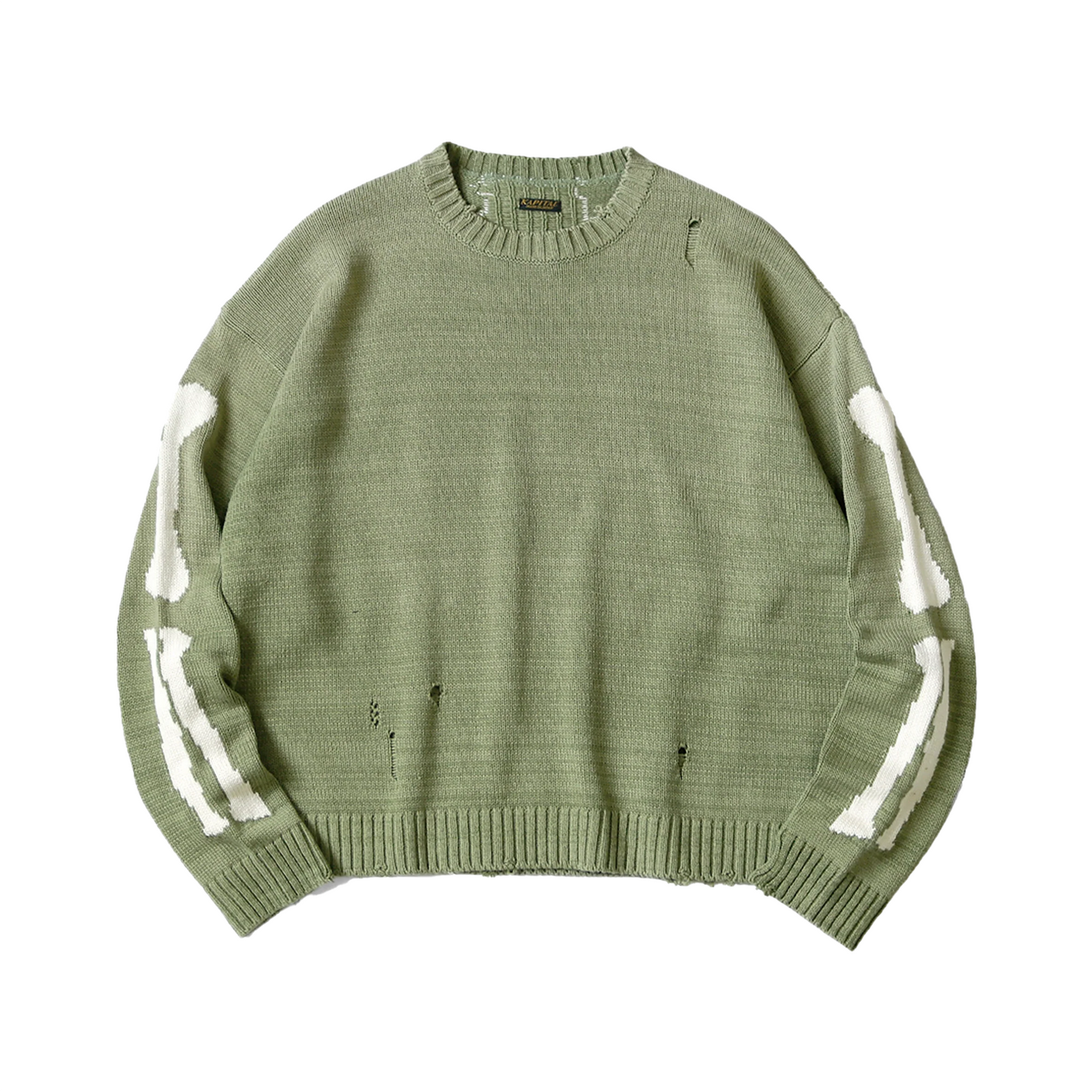 Kapital Cotton Bone Sweater Olive [USED] - 1 (Used)