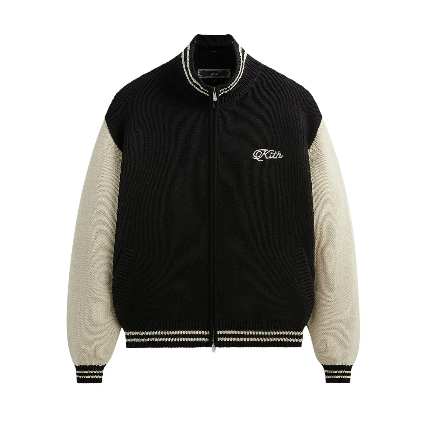 Kith Wyona Full Zip Varsity Sweater Black [USED] - M (Used)