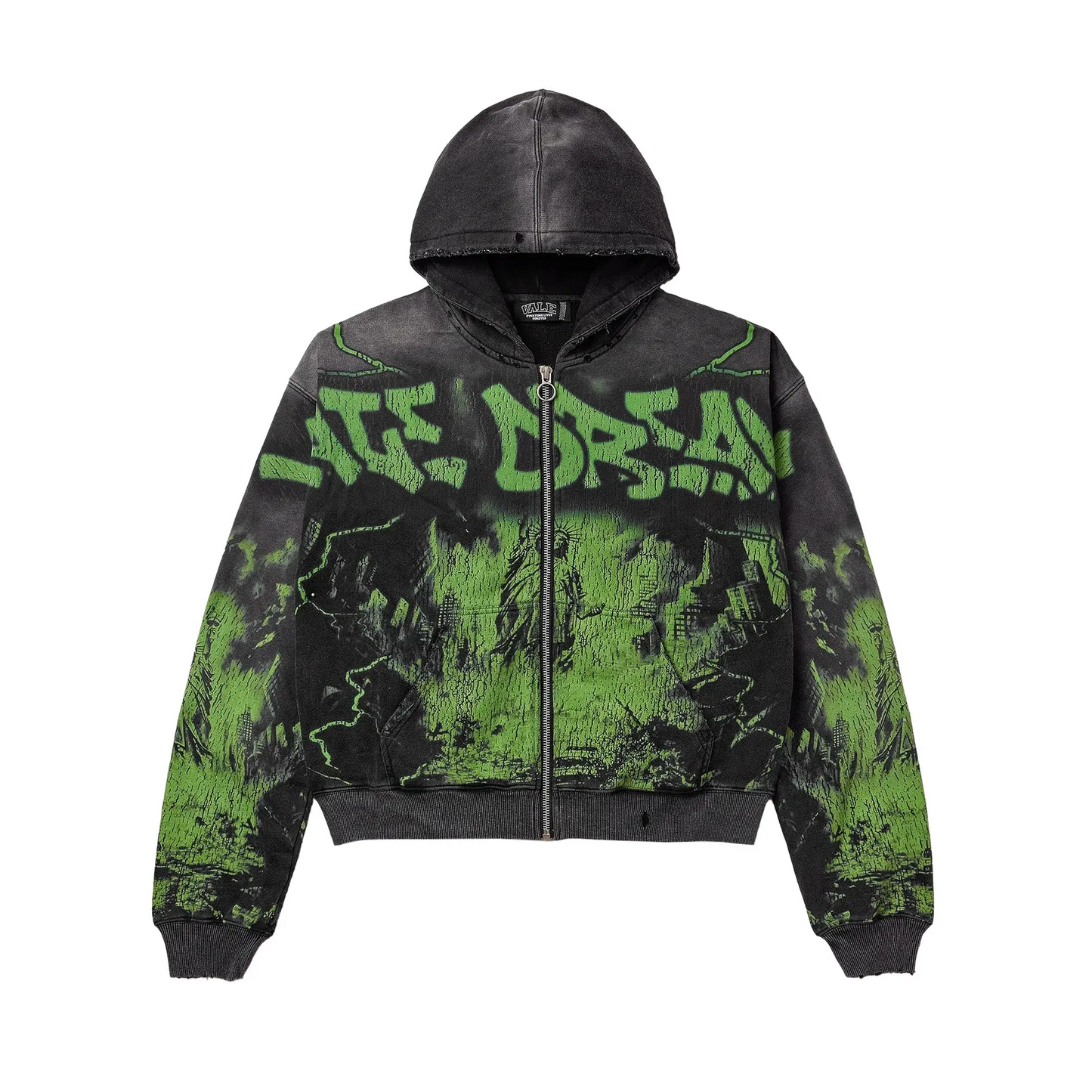 Vale Forever Nightmare Zip Up Hoodie Black/Green [USED] - XL (Used)