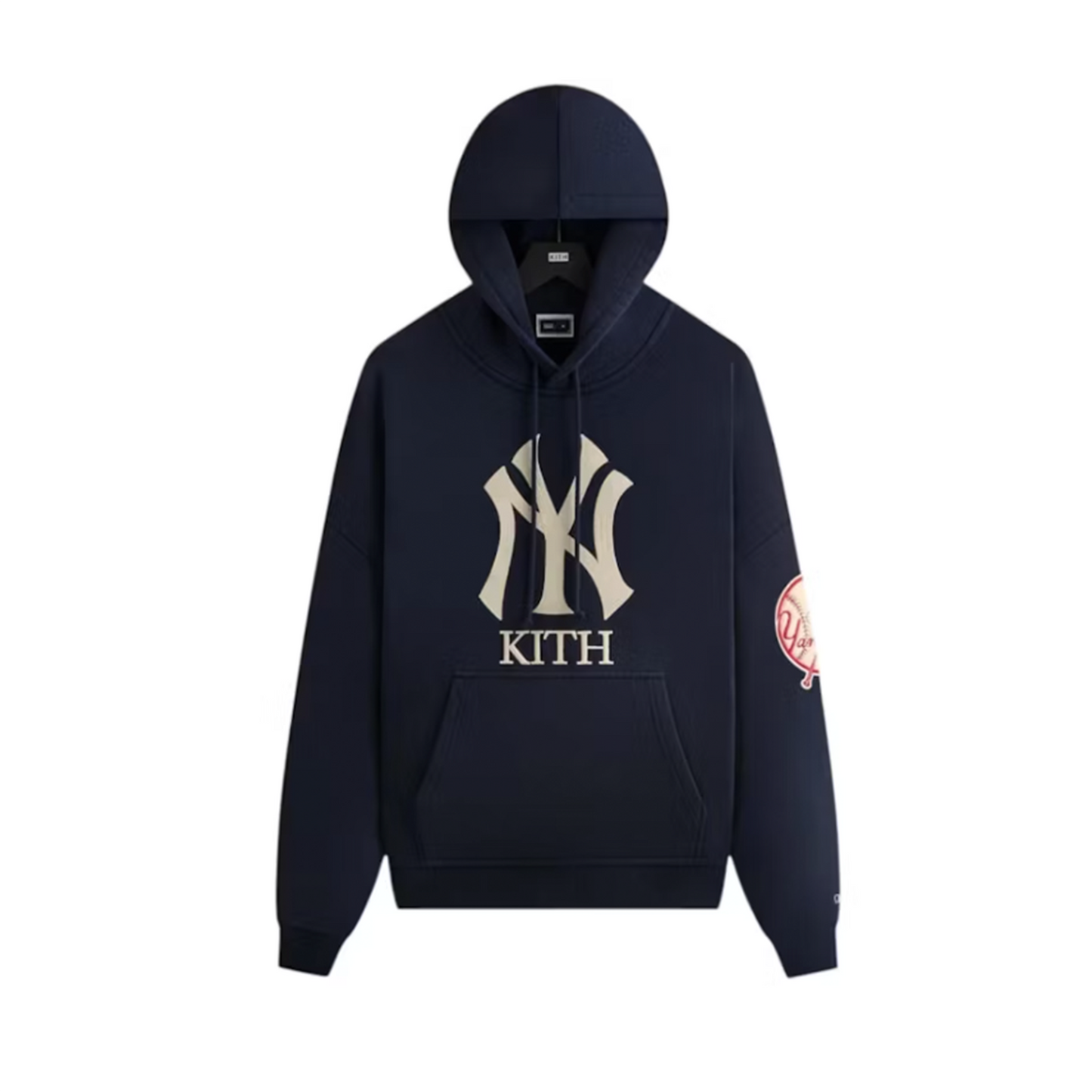 Kith x New York Yankees Plush Fleece Cropped Braxton Hoodie Nocturnal