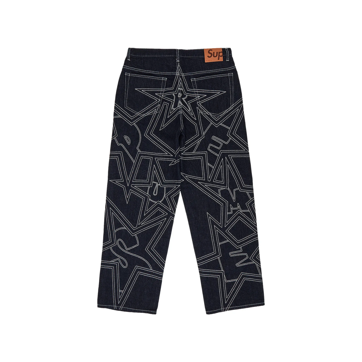 Supreme Stars Topstitch Baggy Jean Indigo
