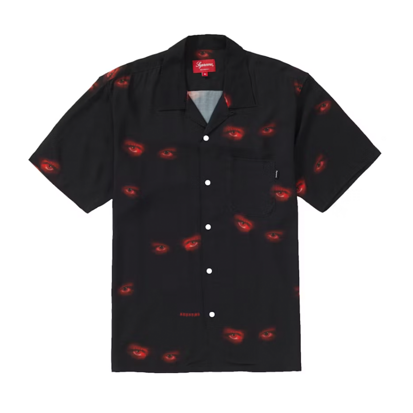 Supreme Eyes Rayon Shirt Black [USED] - M (Used)