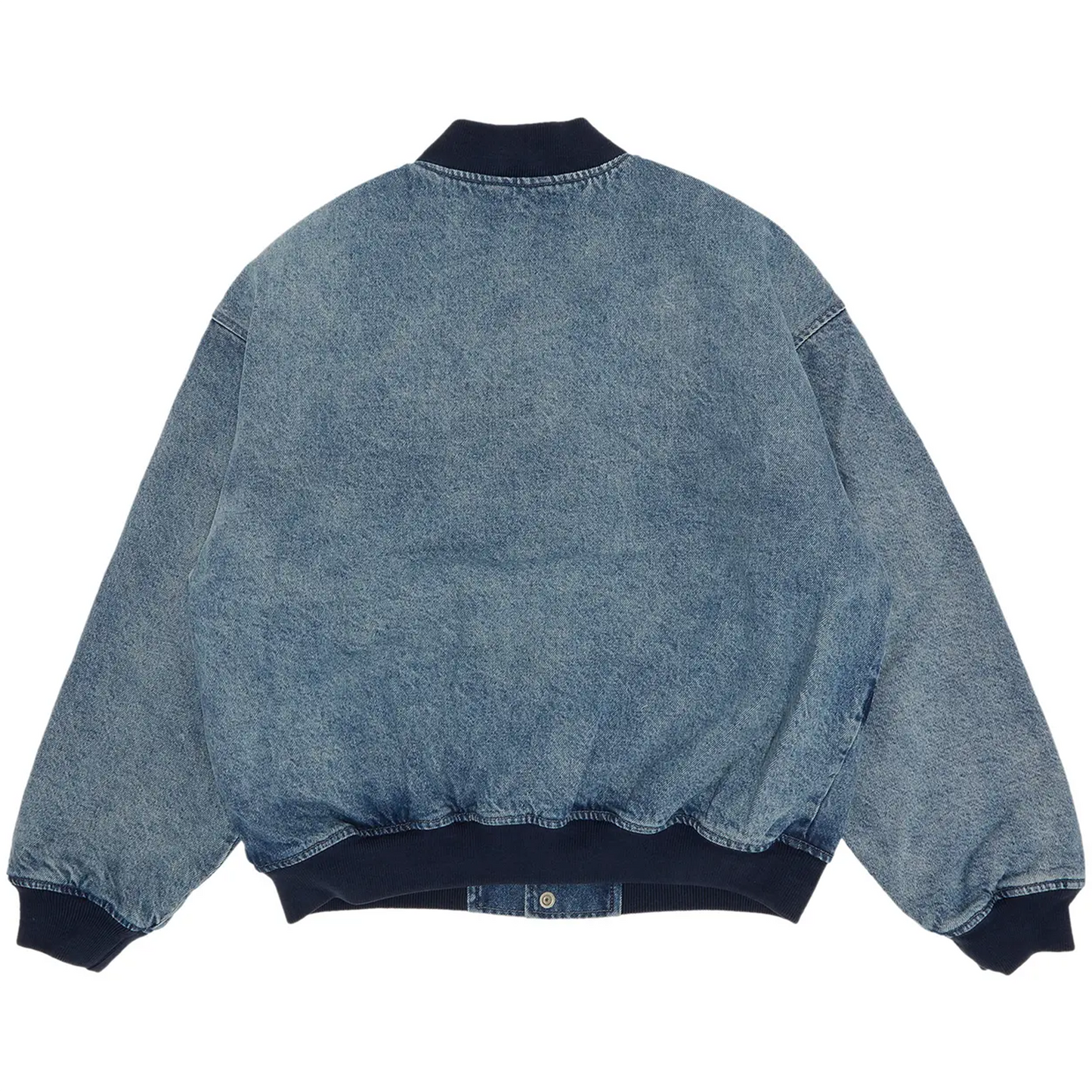 Supreme Washed Knockout Denim Varsity Jacket Washed Blue [USED] - S (Used)