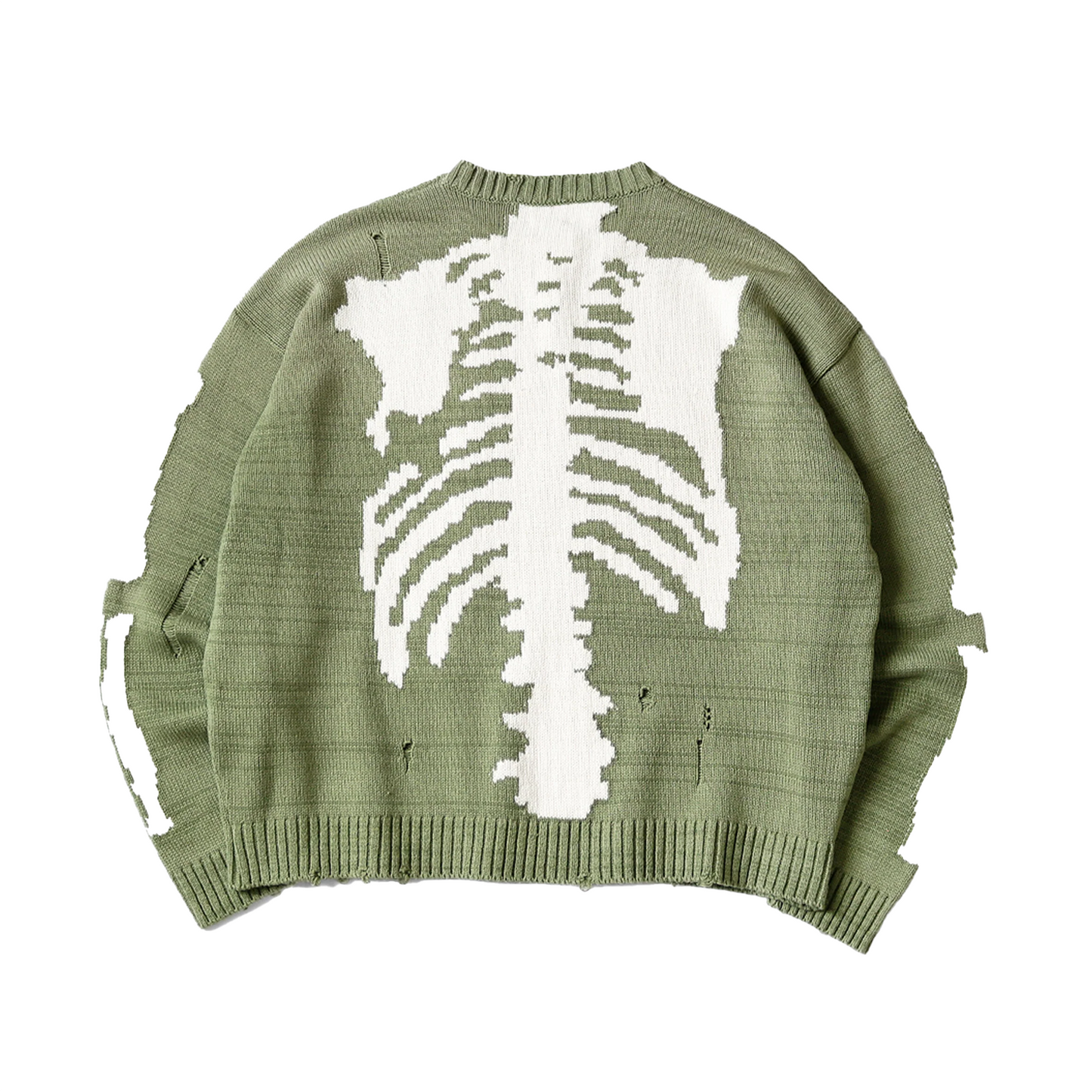 Kapital Cotton Bone Sweater Olive [USED] - 1 (Used)