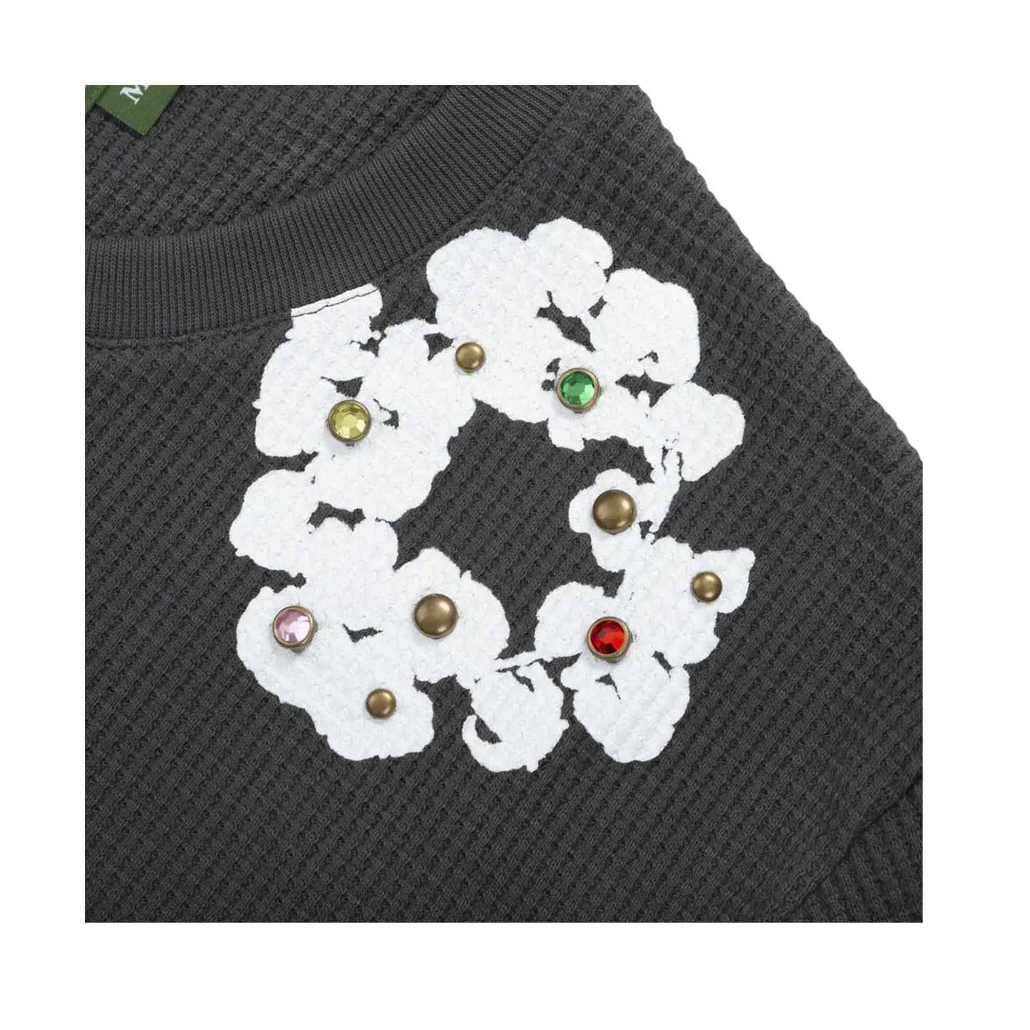 Denim Tears Rhinestone Cotton Wreath Thermal Vintage Black