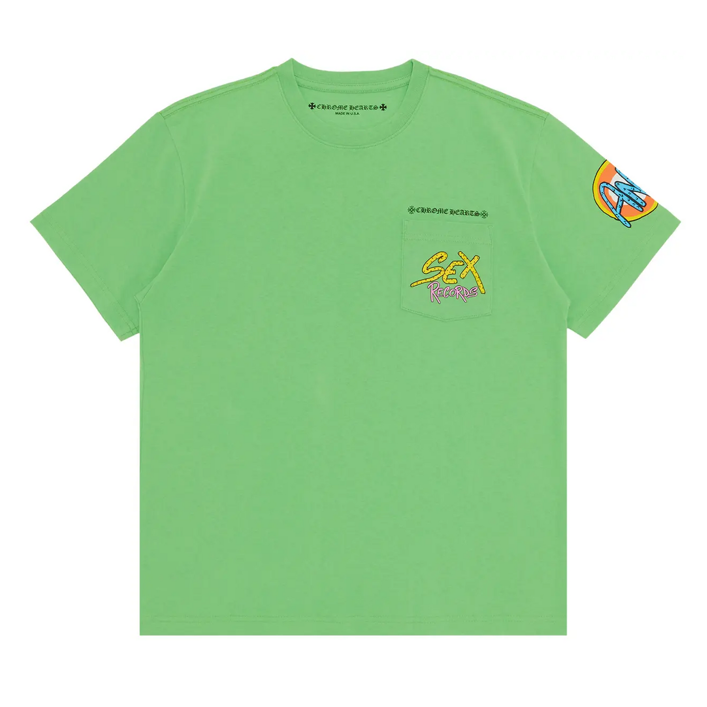 Chrome Hearts Matty Boy Sex Records T-shirt Citrus [USED] - M (Used)