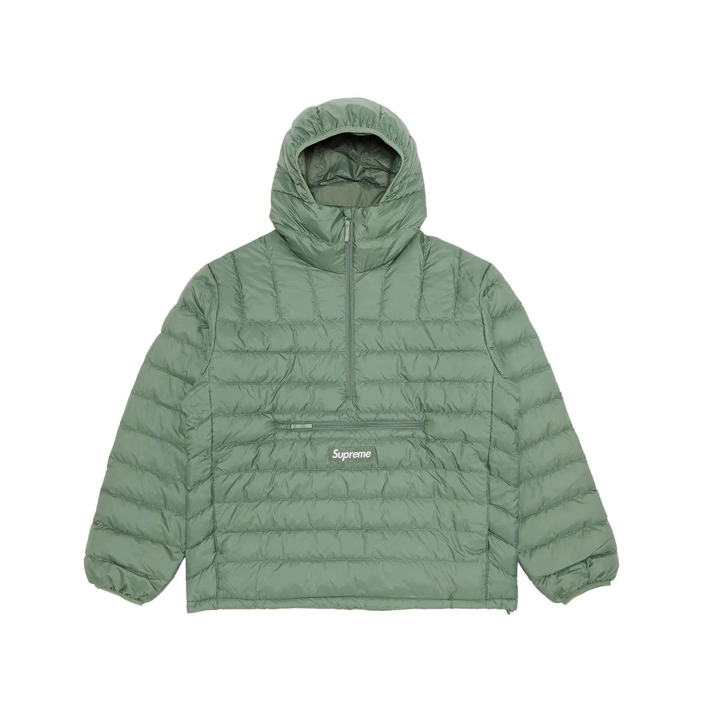 Supreme Micro Down Half Zip Hooded Pullover Olive [USED] - M (Used)